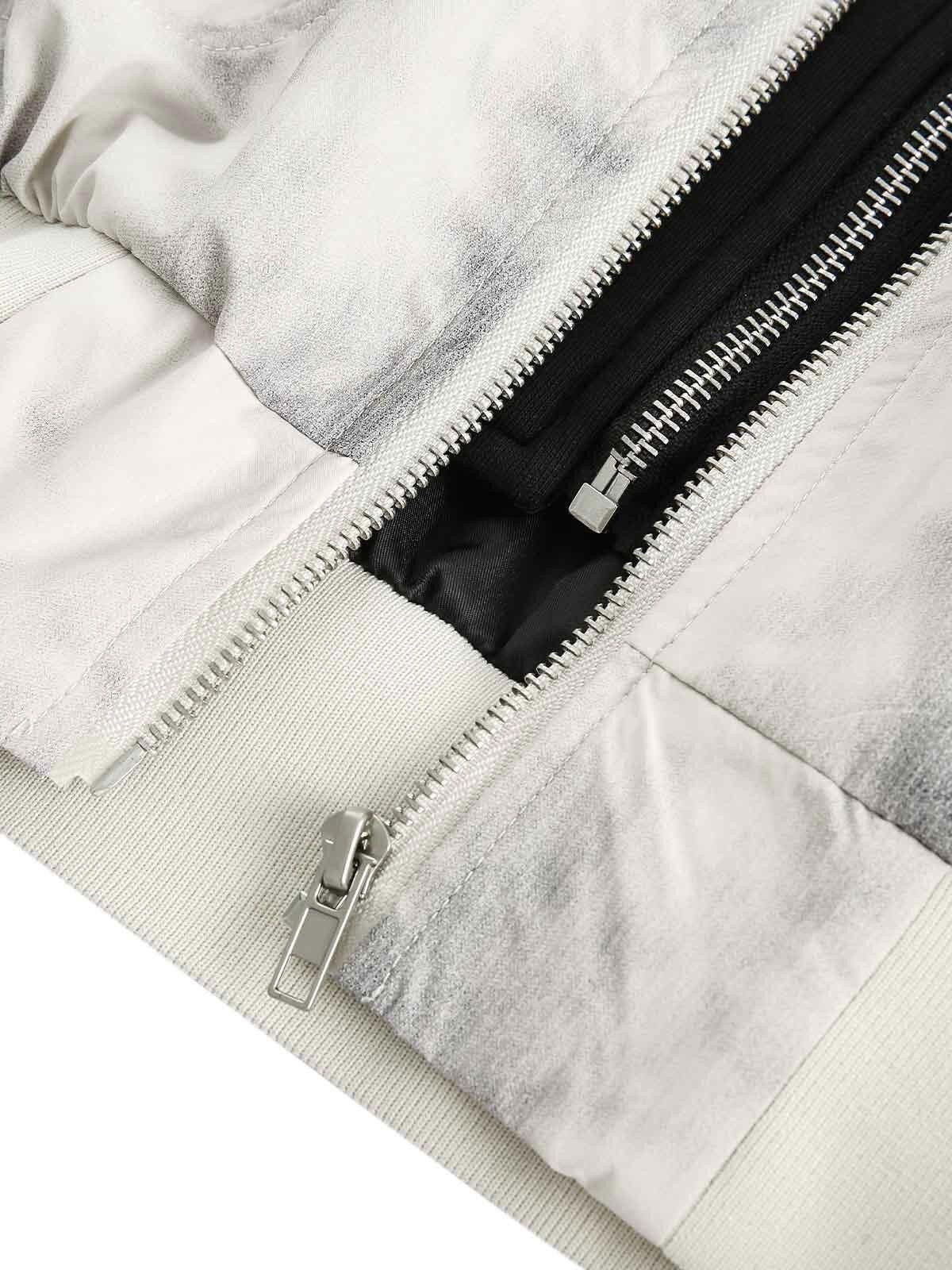 Other Patchwork Faux Two-Piece Gradient Hooded Bomber Jacket Size US M / EU 48-50 / 2 - 6 Thumbnail