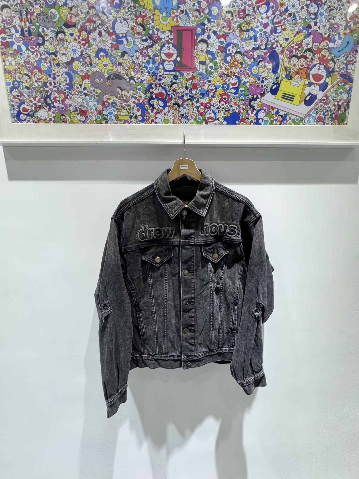 Drew House Drew House 22FW Split Washed Denim Jacket Q15 Size US XXS / EU 40 - 1 Thumbnail