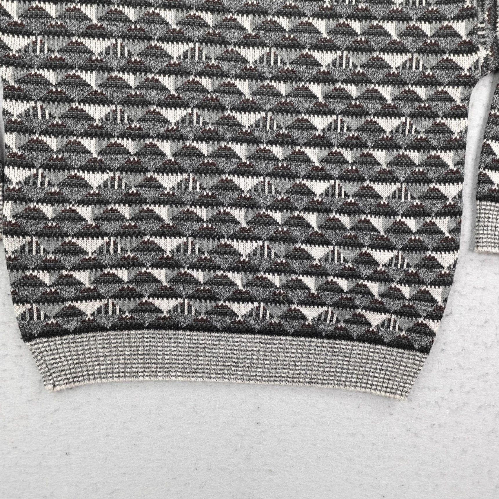 Vintage VINTAGE Tribute Sweater Mens Large Gray Geometric Knit Grandpa Pullover Crewneck Size US L / EU 52-54 / 3 - 3 Thumbnail