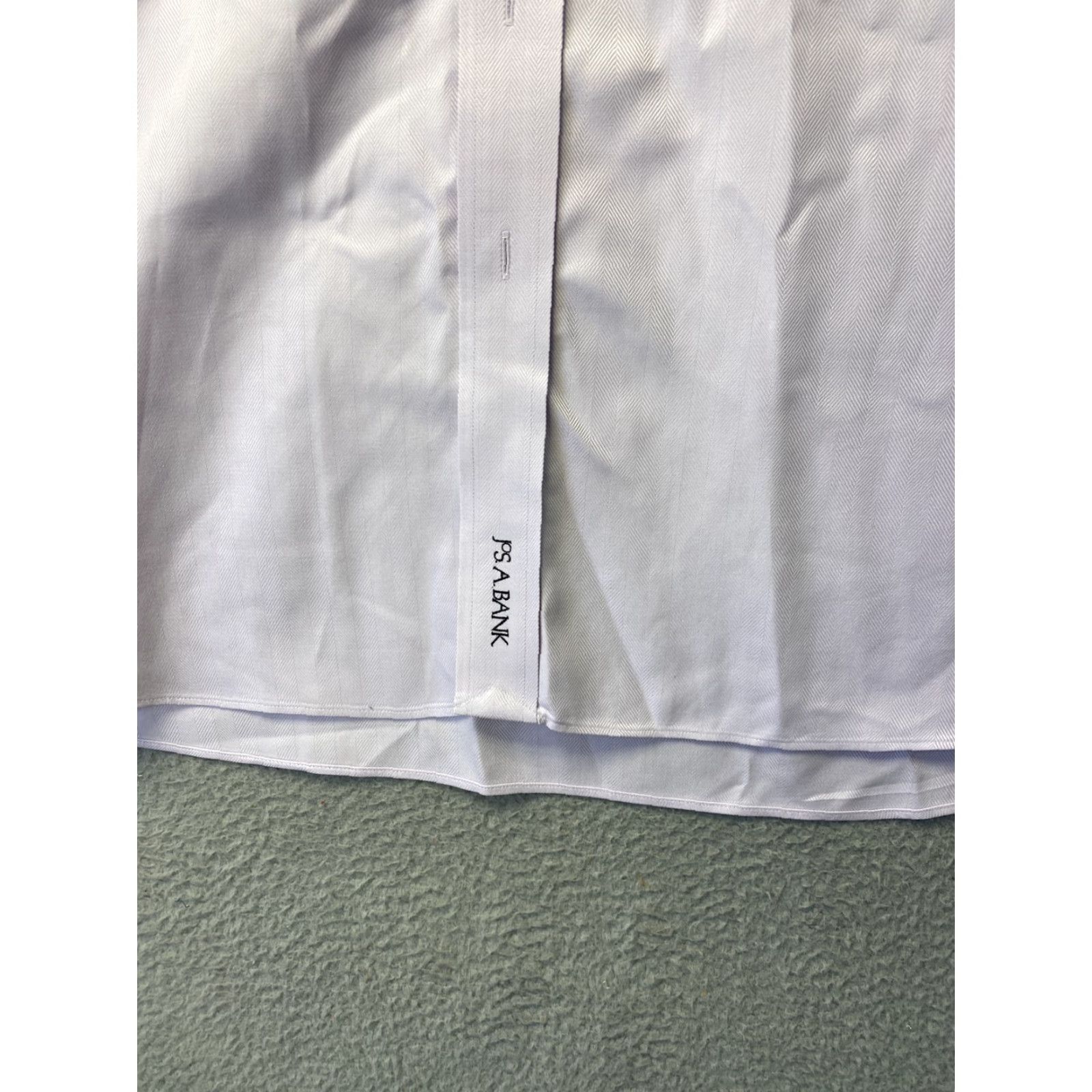 Jos. A. Bank Jos. A. Bank Men's Dress Shirt Long Sleeve Cotton 16 Lavender Solid Business Formal Wedding Size 42R - 2 Thumbnail