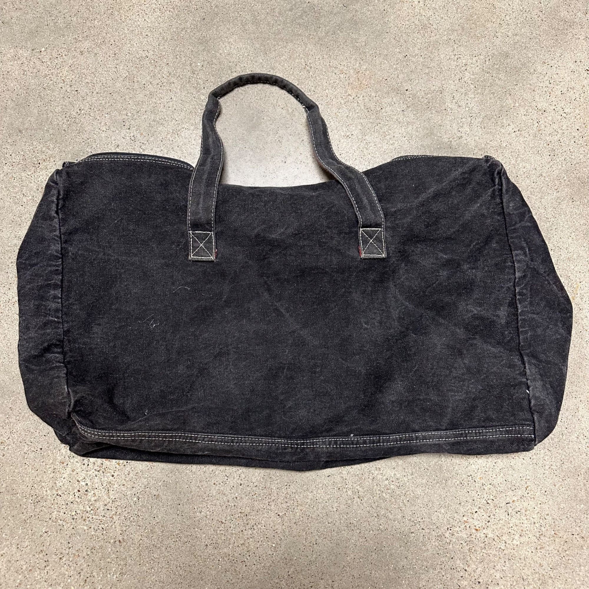 Vintage Vintage 90s Gitano Black Canvas Zip Up Duffel Bag Size ONE SIZE - 2 Thumbnail