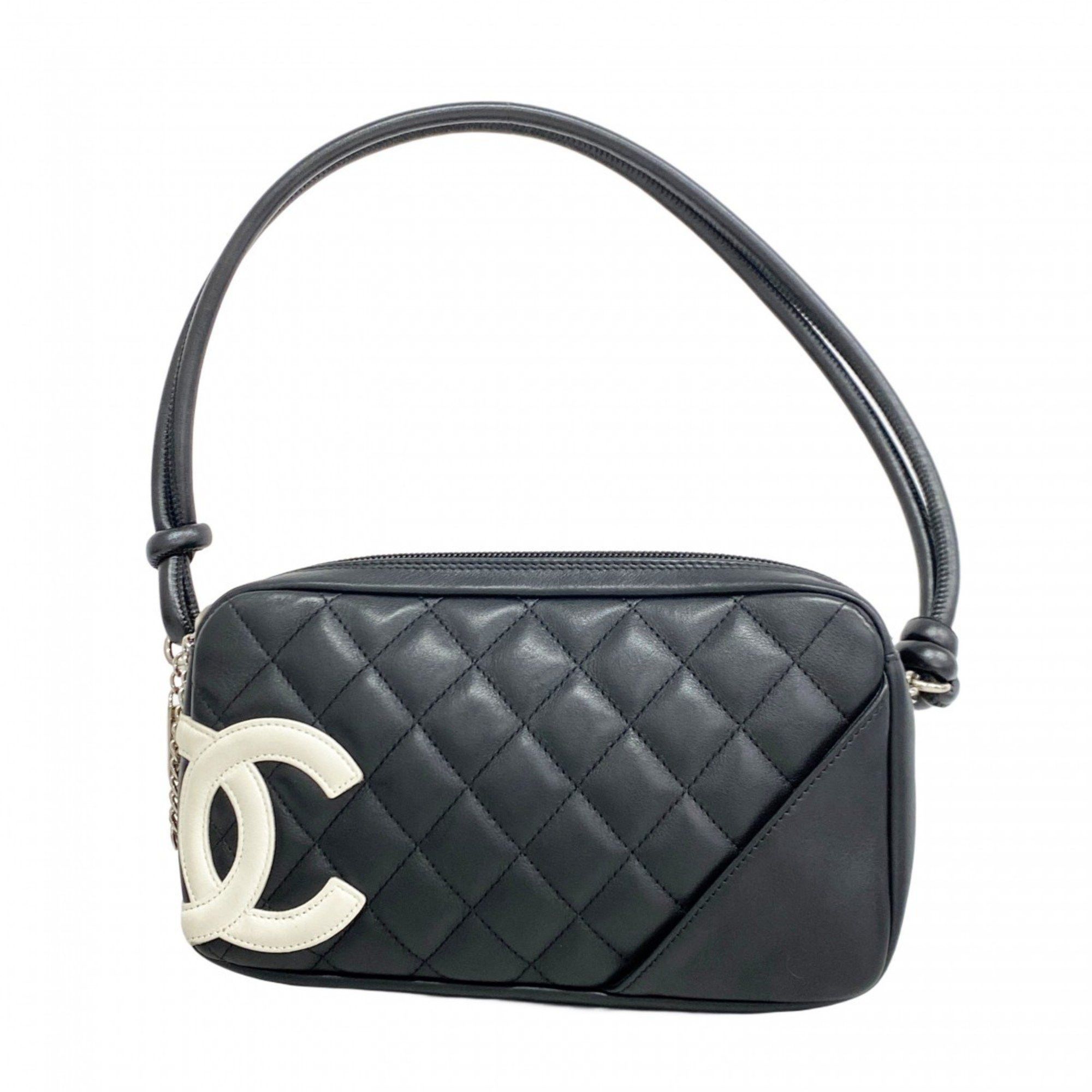 Chanel Shoulder Bag Cambon Lambskin Black Women's