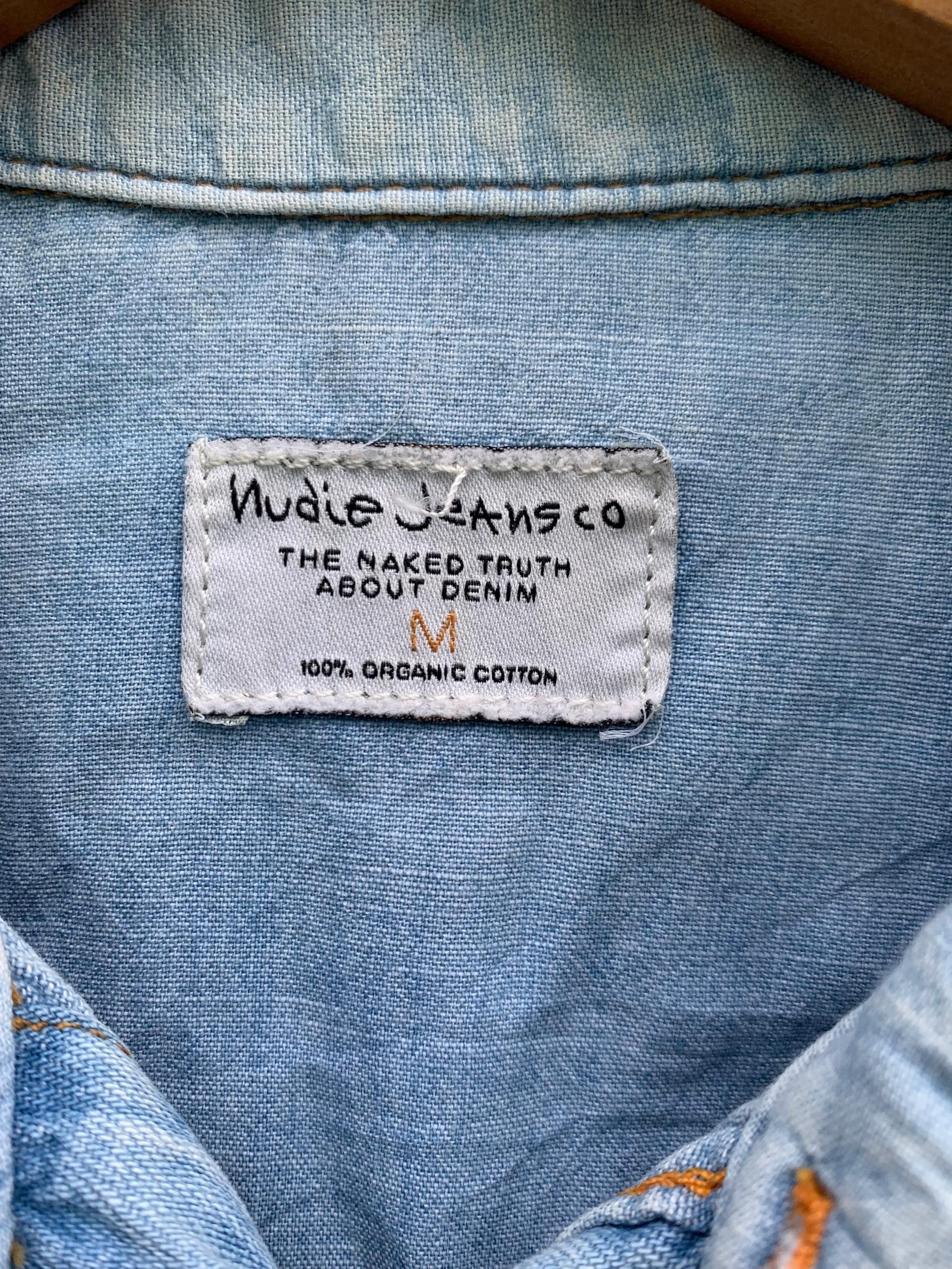 Japanese Brand Vintage Nudie Jeans Co Button Denim Shirt Size US M / EU 48-50 / 2 - 5 Thumbnail