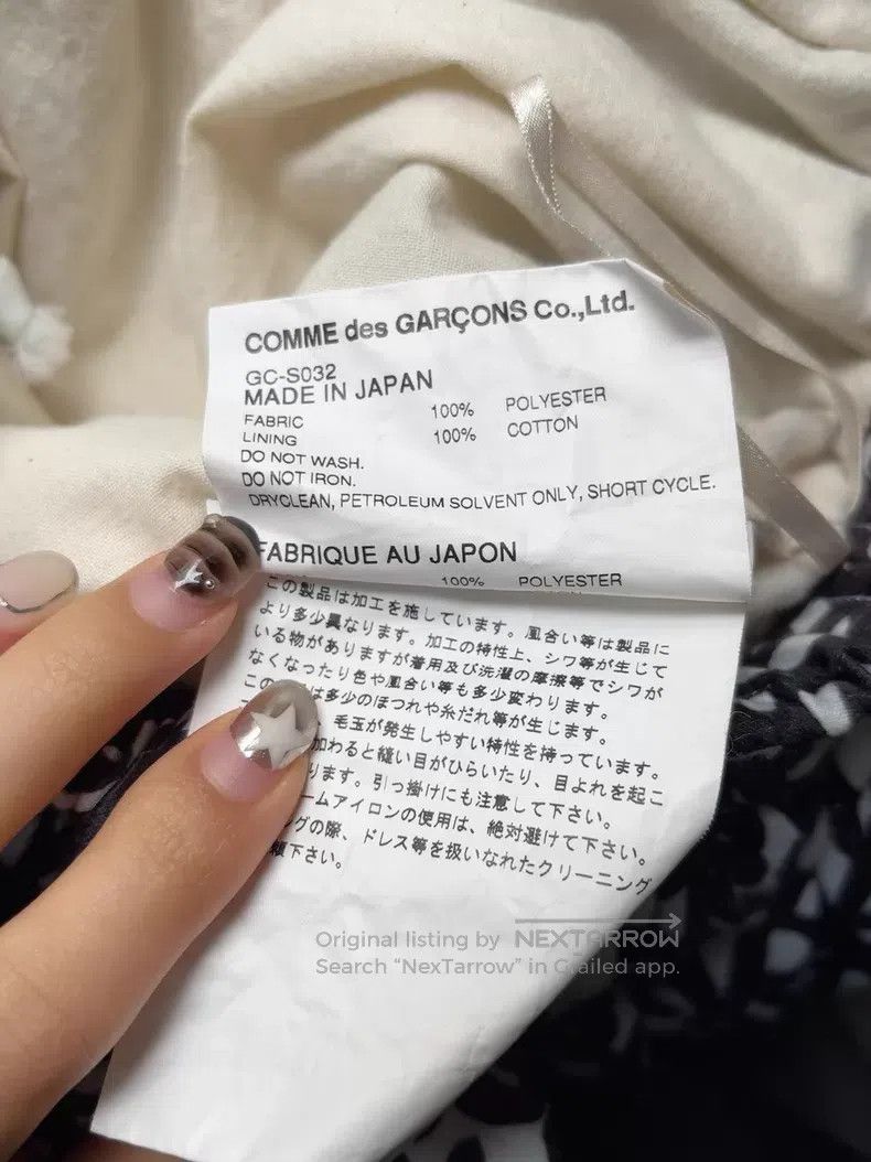 Comme des Garcons Comme Des Garcons size S Black and White Letter Print Skirt Size 22" - 6 Thumbnail