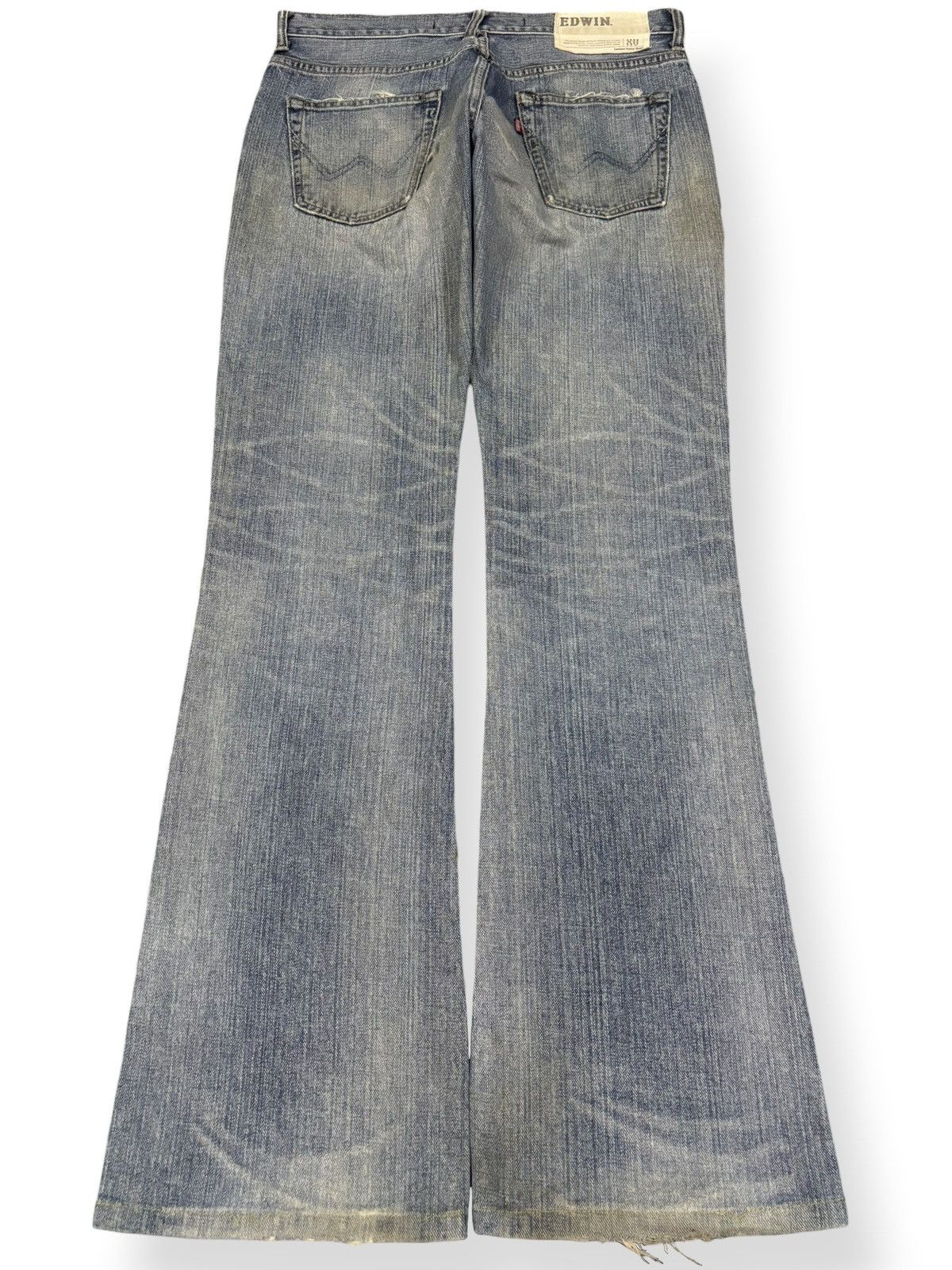 Edwin Vintage Edwin XV Mud Wash Flare Distressed Grunge Jeans Size US 31 - 2 Thumbnail