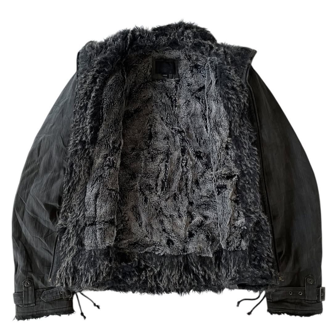 Le Grande Bleu (L.G.B.) 💸NEED GONE💸LGB Style Mossimo Bondage Fur Denim Jacket Size US L / EU 52-54 / 3 - 6 Thumbnail