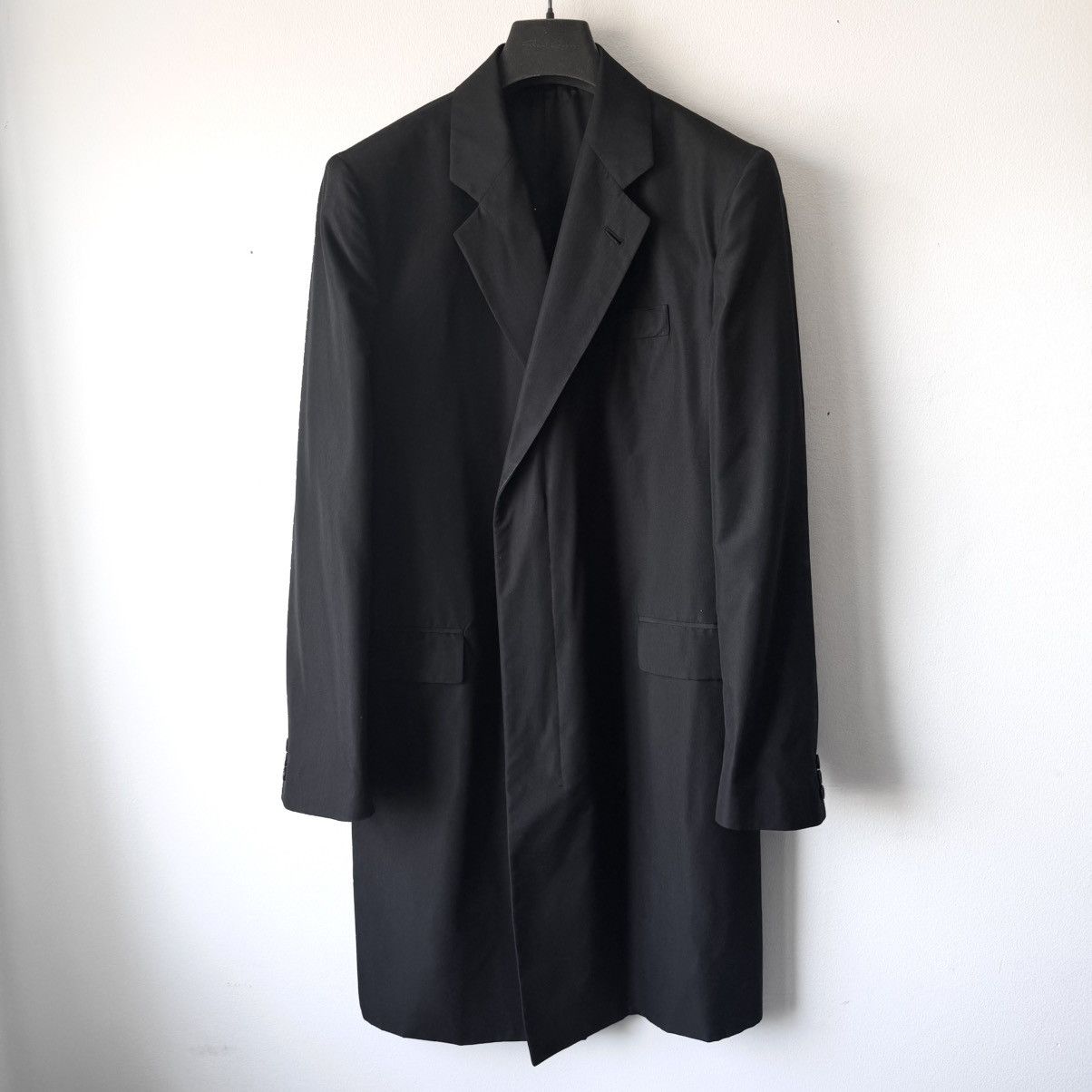 Helmut Lang Helmut Lang 1990’s Black Silk Button-up Overcoat Size US S / EU 44-46 / 1 - 1 Thumbnail
