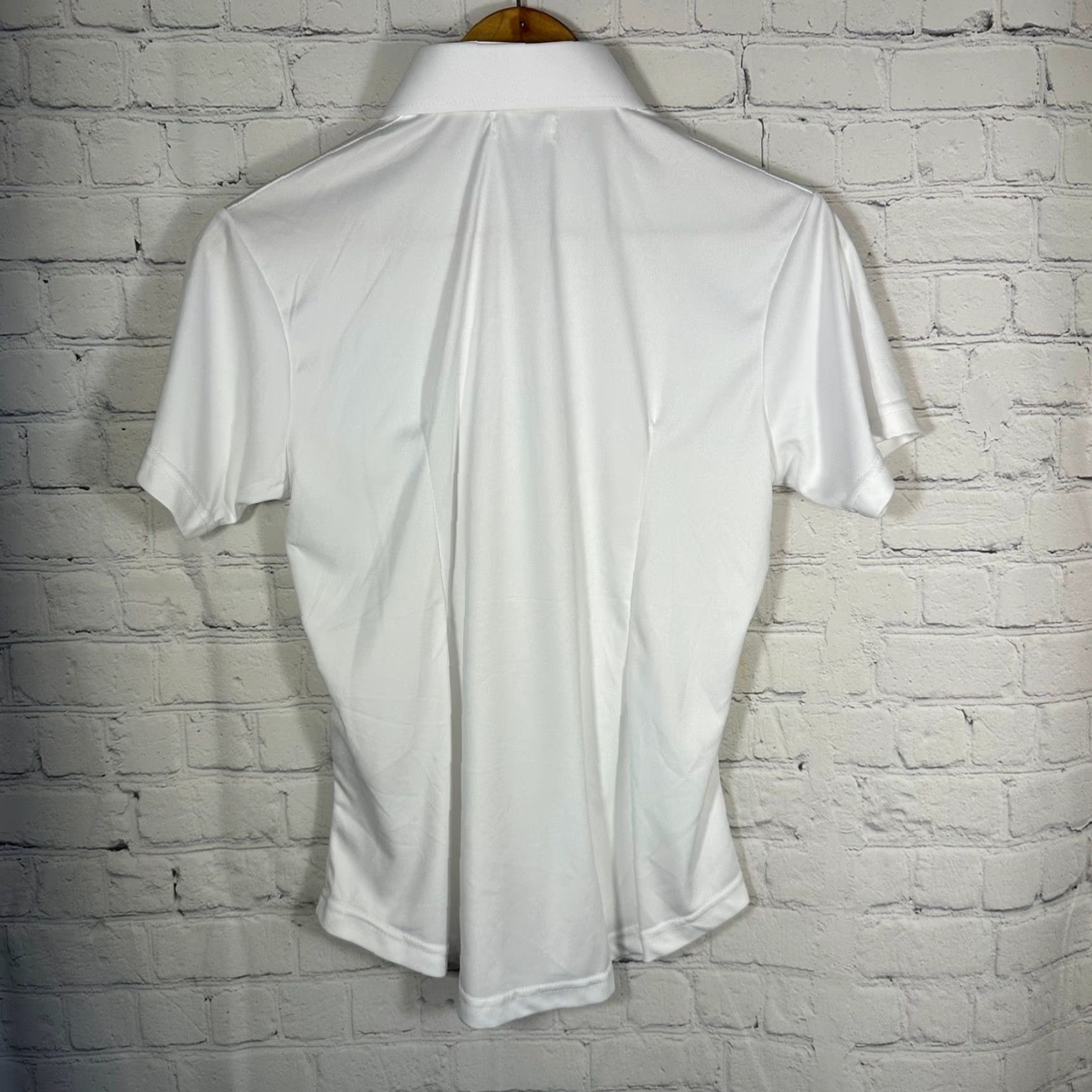 CO Collars & Co Dress Collar Polo Shirt White Short Sleeve M Women's Polo Shirt White Moisture Wicking Classic Comfort Size M / US 6-8 / IT 42-44 - 6 Thumbnail