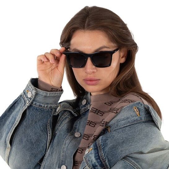Balenciaga Balenciaga BB0099SA 001 Sunglasses Black Square Frame Size ONE SIZE - 5 Thumbnail