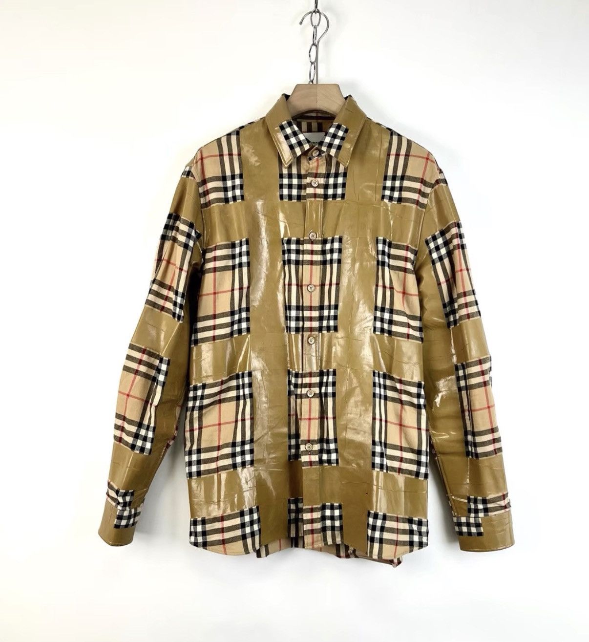 Burberry Burberry Check Long Sleeve Shirt with Tape Detail K12 Size US M / EU 48-50 / 2 - 1 Thumbnail