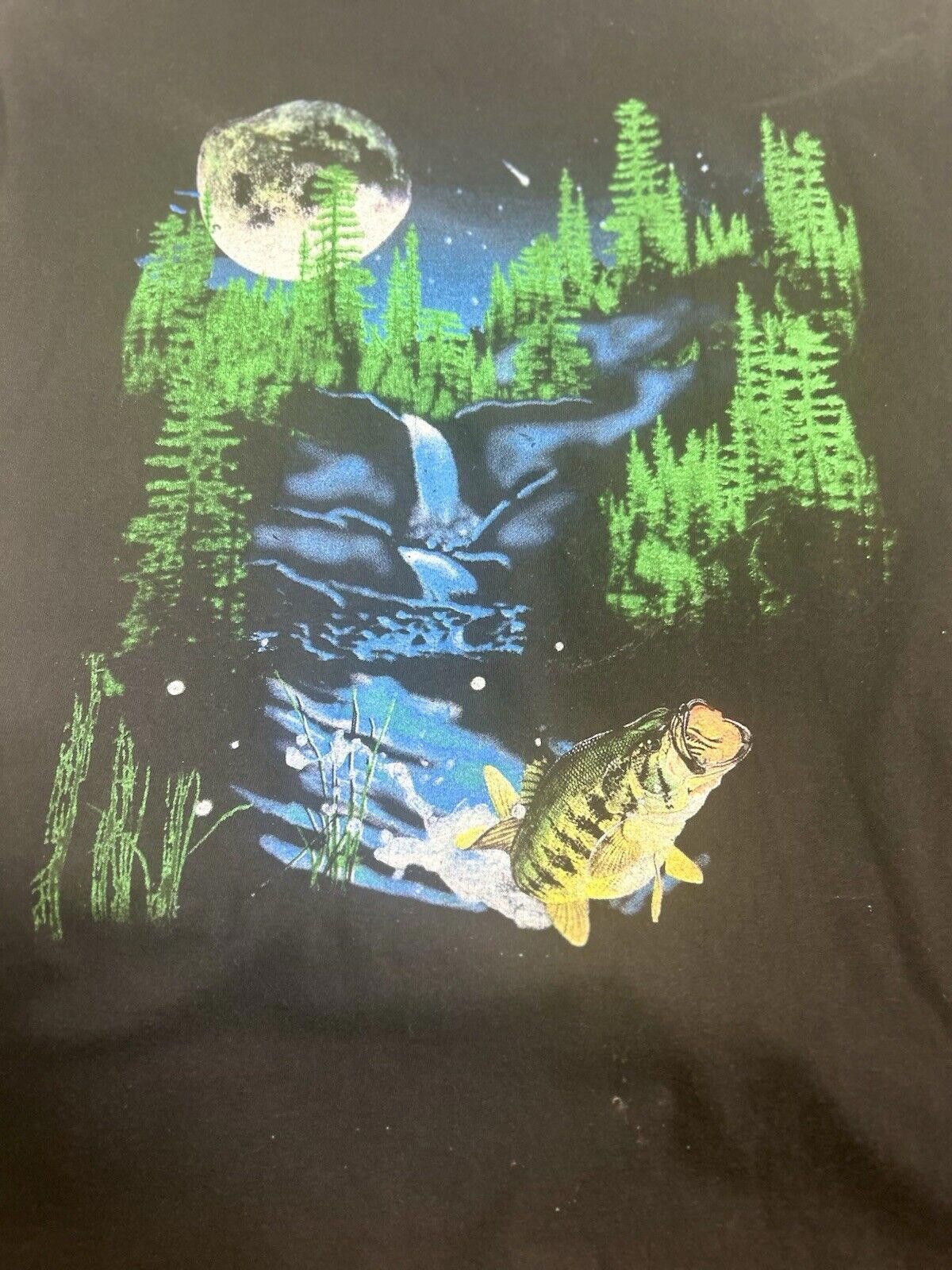 Tultex VTG 1990’s Fish, Bear, Deer, and Wolf T-Shirt By Tultex Size US XL / EU 56 / 4 - 3 Thumbnail