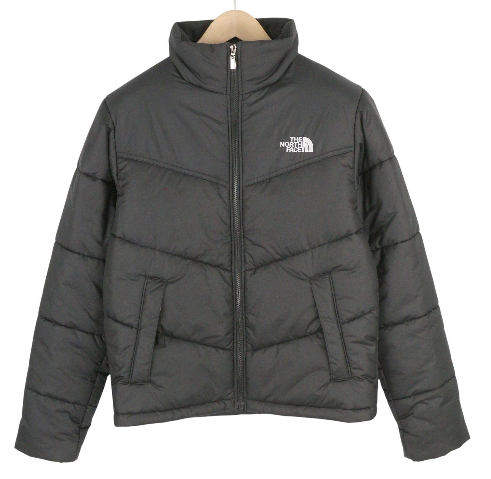 The North Face XS Black Full Zip High Neck Insulated Logo Puffer 83719 Size US XS / EU 42 / 0 - 1 Thumbnail