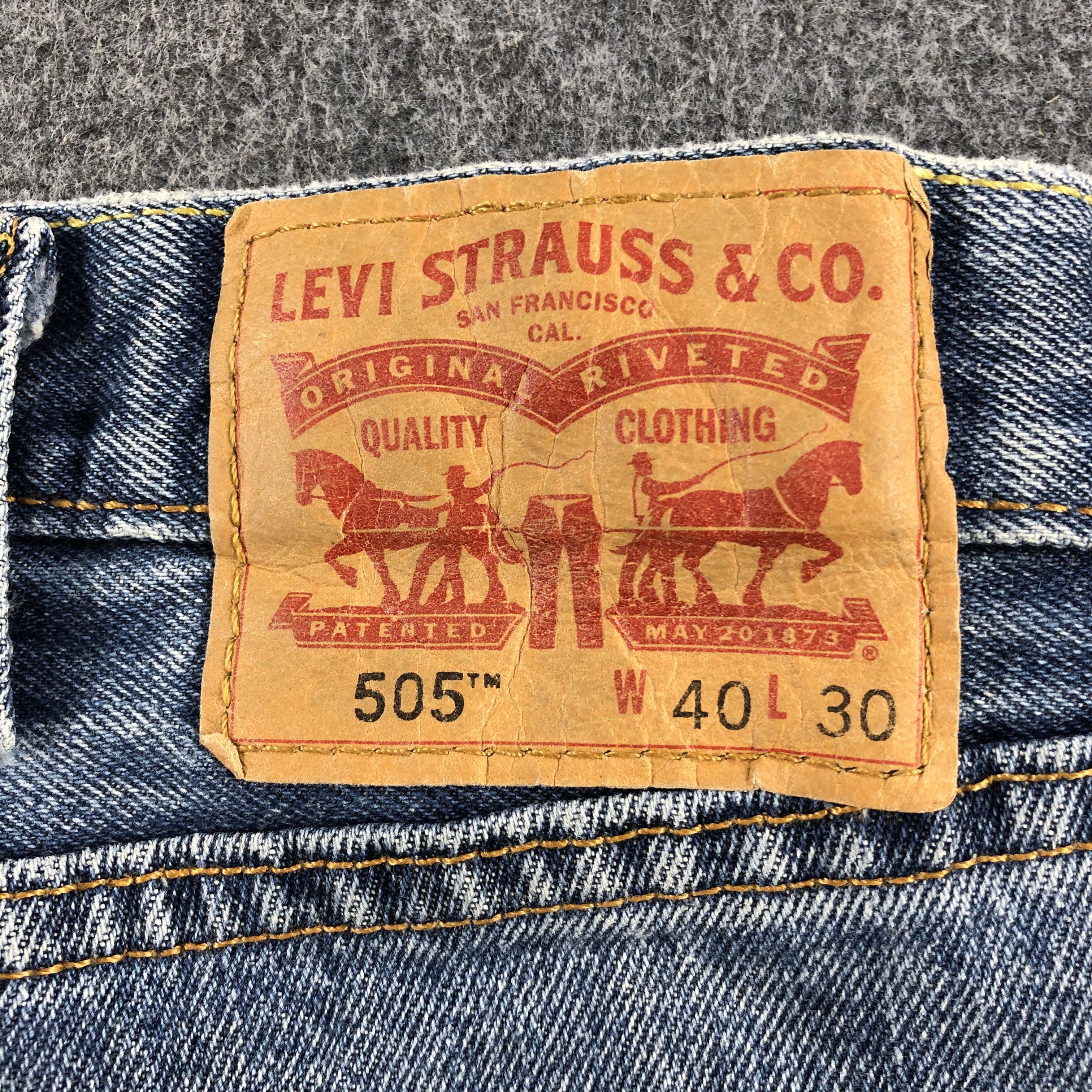 Levi's Vintage Blue Wash Levis 505 Jeans-J2492 Size US 40 / EU 56 - 5 Thumbnail