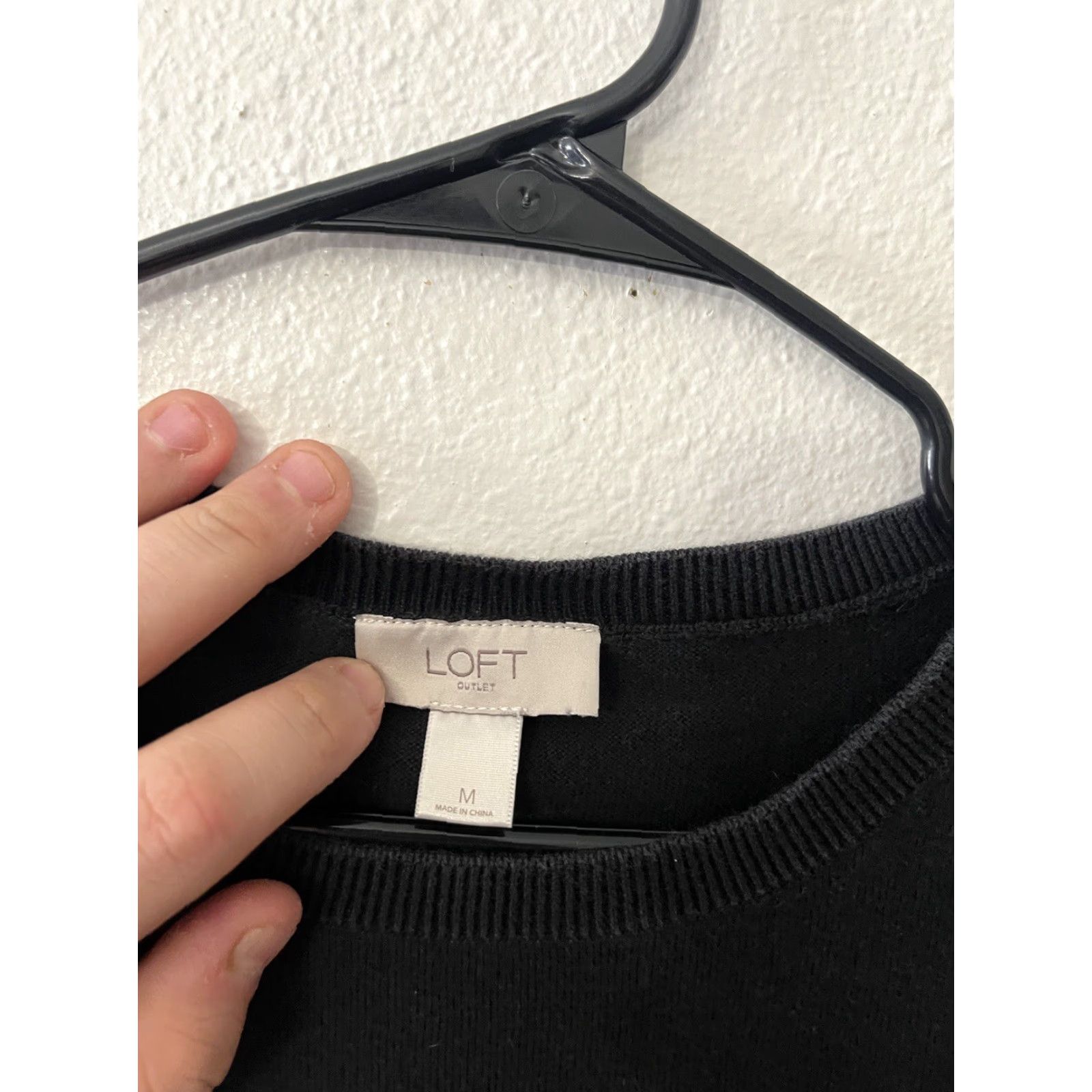 Loft LOFT Sweater Womens Solid Black Button Shoulder Long Sleeve Size M Size M / US 6-8 / IT 42-44 - 2 Thumbnail