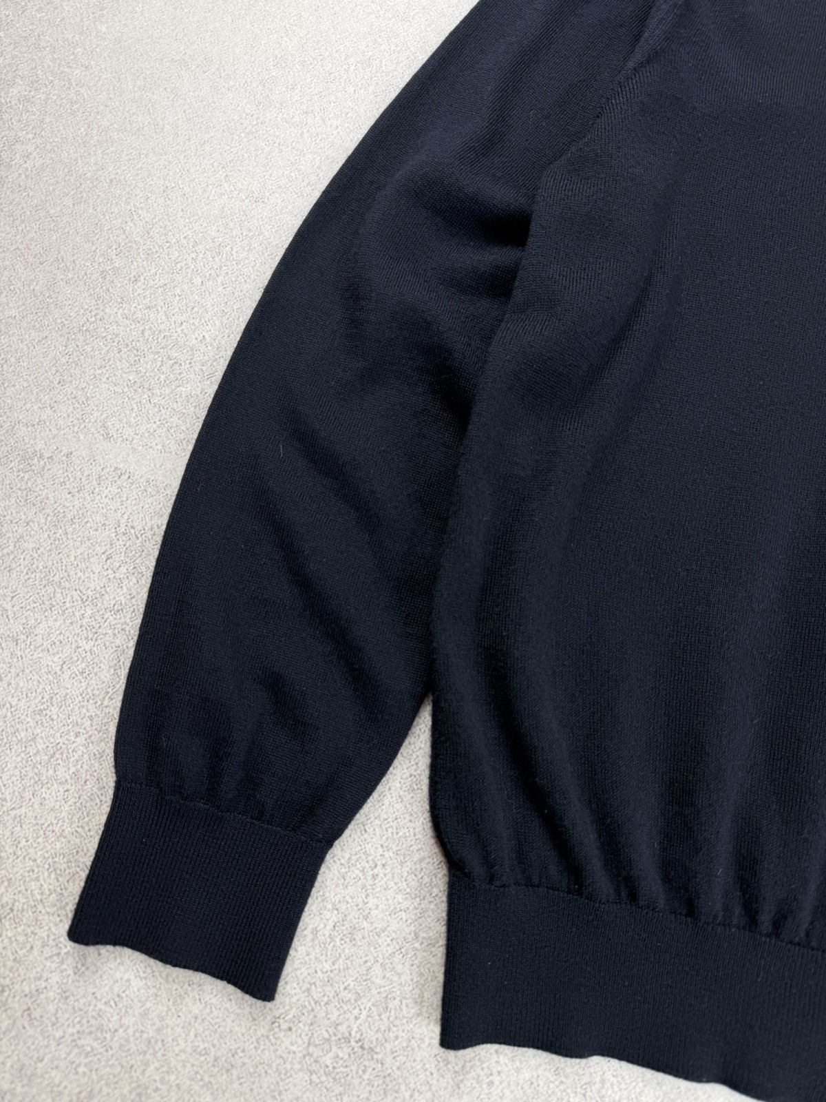 Other Montechiaro Wool Knit Sweater Navy Blue Men’s Size 52 Size US L / EU 52-54 / 3 - 3 Thumbnail