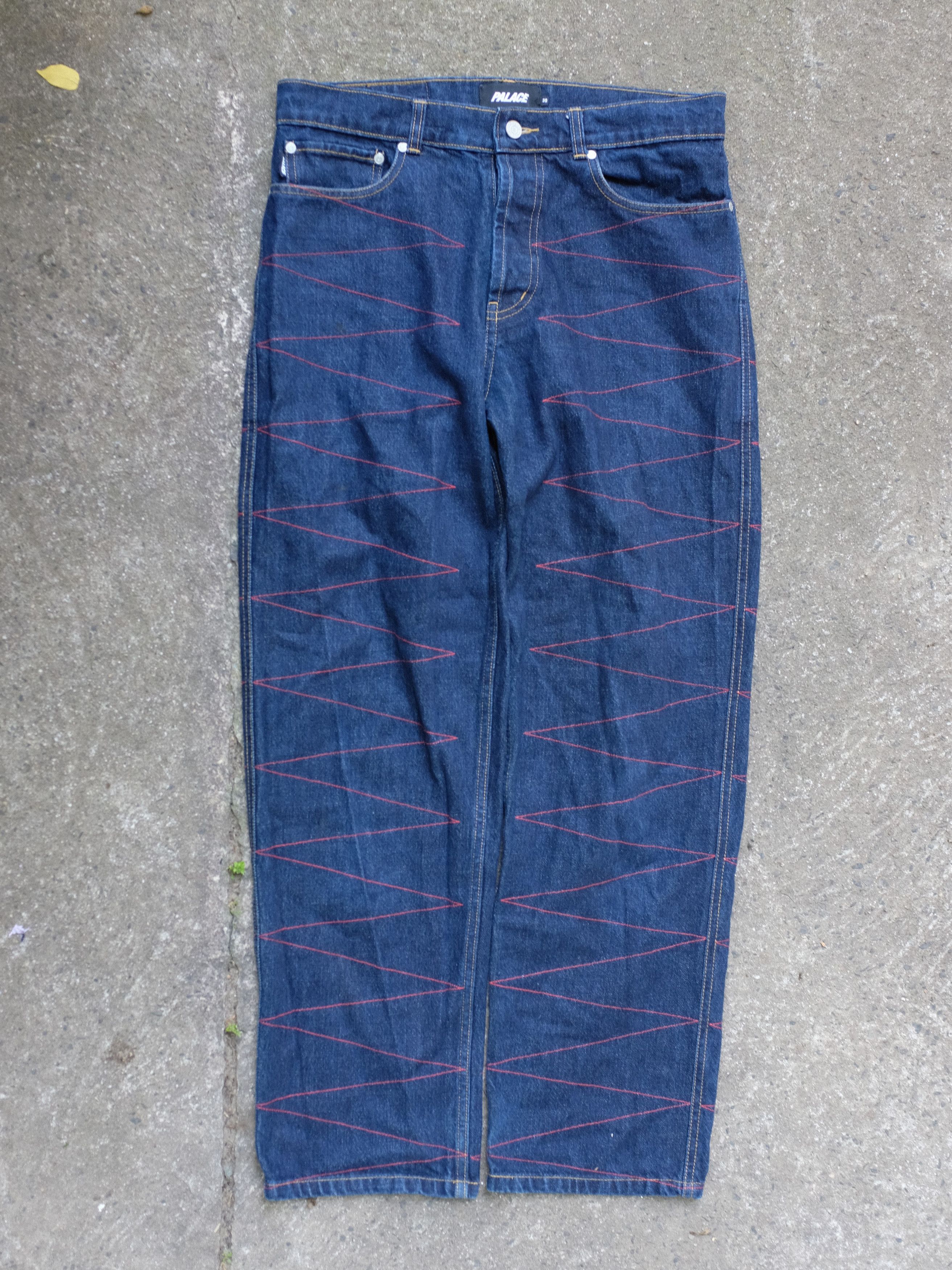 Palace Baggy Zig Zag Palace Jeans Size US 30 / EU 46 - 2 Thumbnail