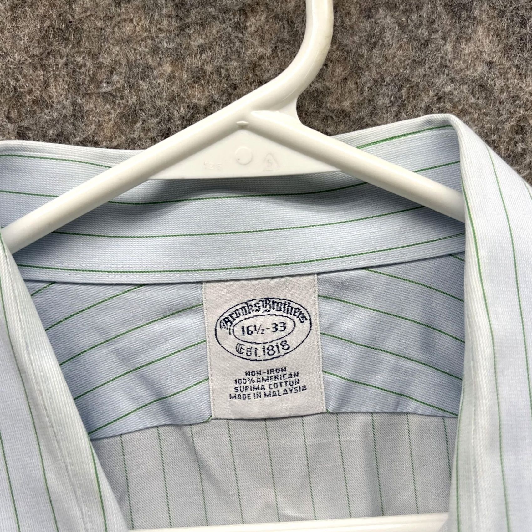 Brooks Brothers Brooks Brothers Shirt Men 16.5 33 Striped Blue Cotton Button-Down Preppy Casual Business Formal Party/Cocktail Travel Workwear Mens Button-Up Shirt Size US XL / EU 56 / 4 - 5 Thumbnail
