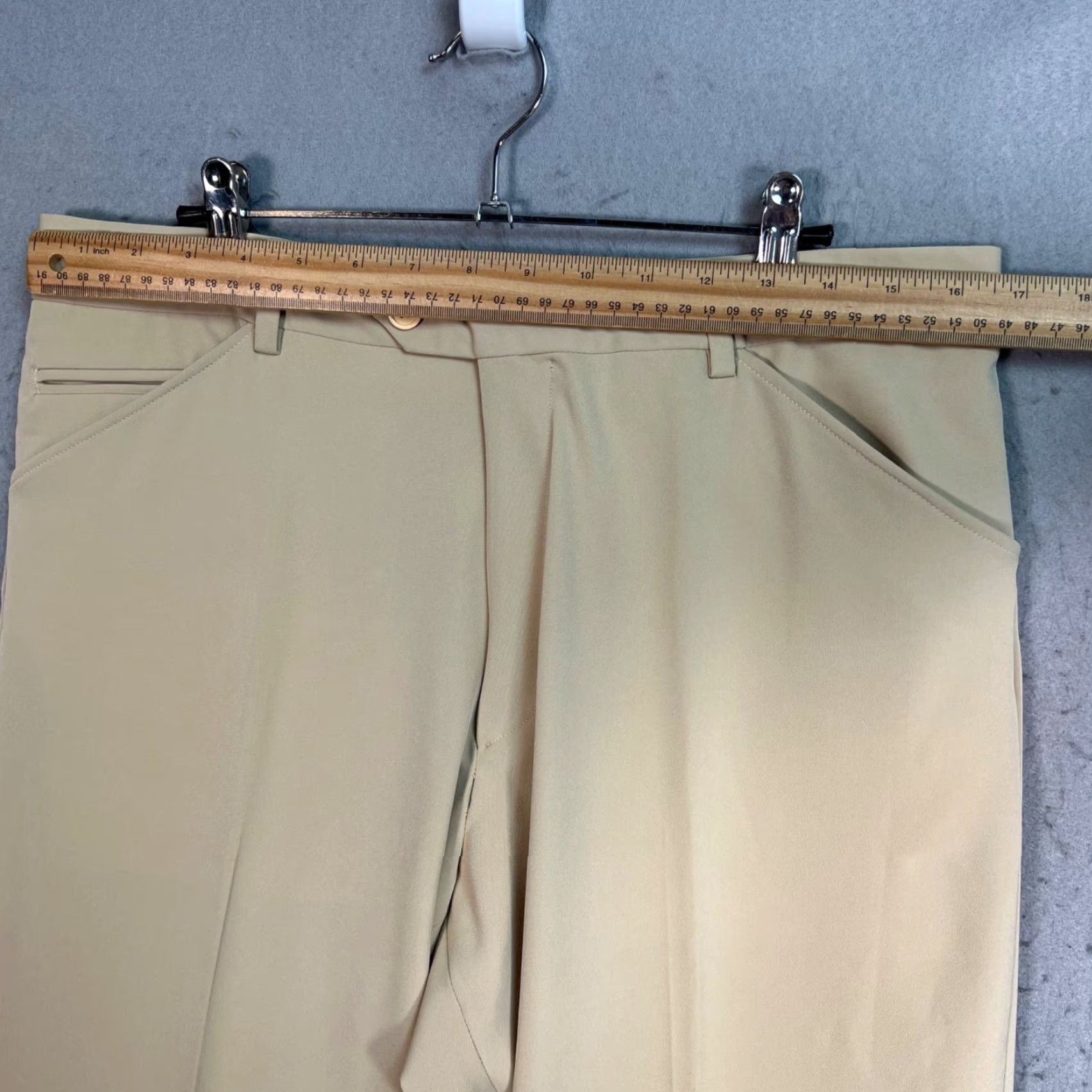 Vintage Sorbino Men’s Size 50 Beige Straight Leg Dress Pants Made in Italy Size US 34 / EU 50 - 5 Thumbnail
