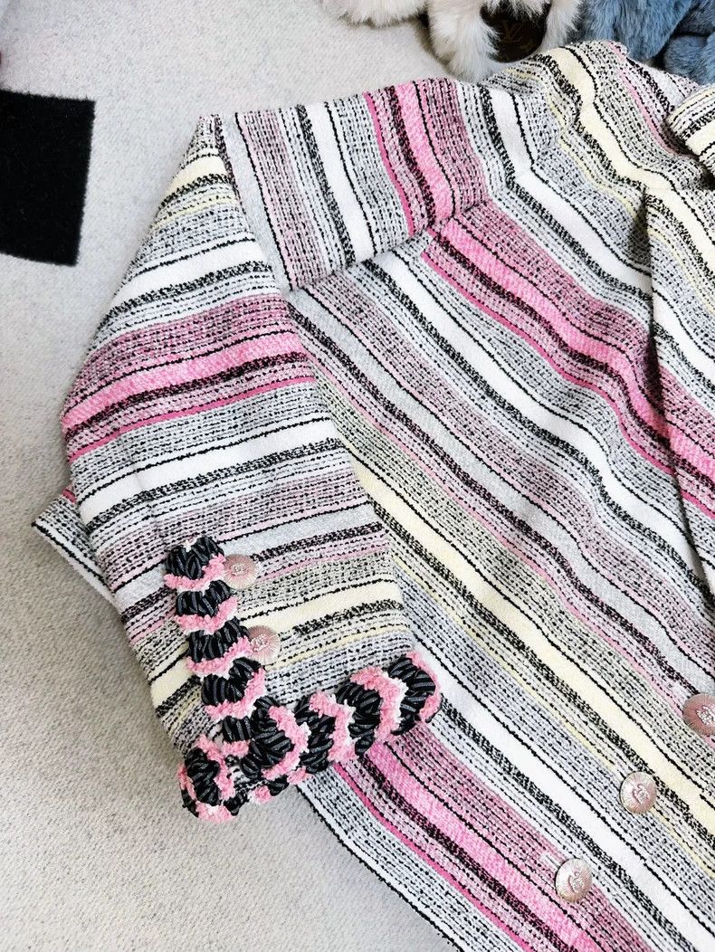 Chanel Chanel 24S colorful striped short lapel jacket Size S / US 4 / IT 40 - 3 Thumbnail