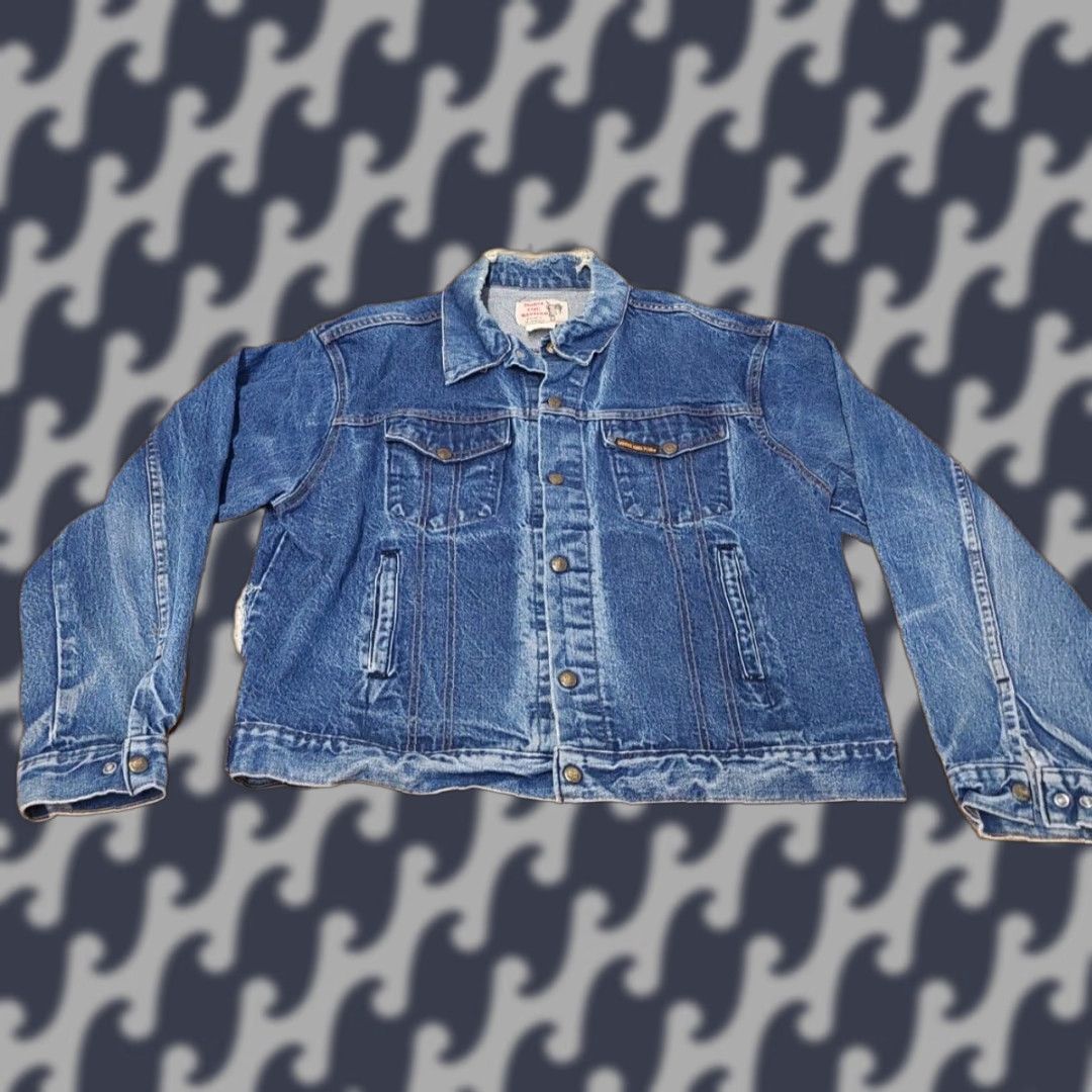 Vintage VINTAGE Saddle King Western Denim Jacket USA Made Men 46 Regular Blue Denim Jacket with Pockets Mens Size US 30 / EU 46 - 1 Thumbnail