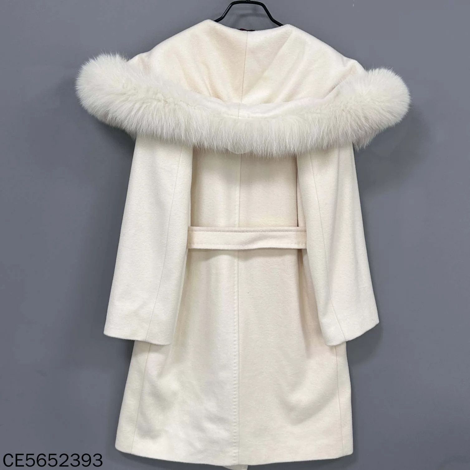 Max Mara MaxMara Cream Mango Fur Collar Coat (38) Size S / US 4 / IT 40 - 3 Thumbnail