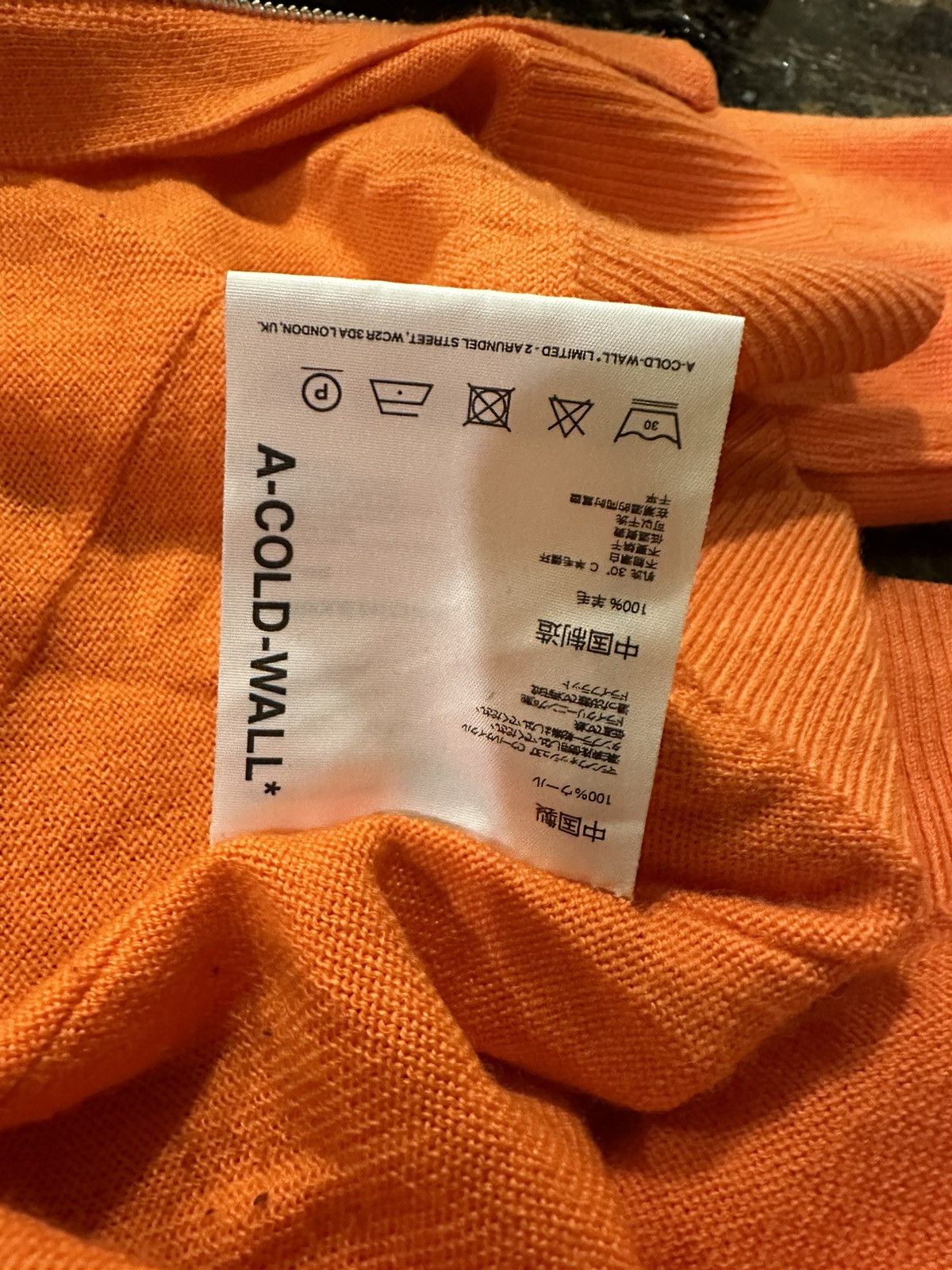 A-COLD-WALL* A-Cold-Wall Zip Up Orange Turtleneck Cardigan Sweater Size US L / EU 52-54 / 3 - 14 Thumbnail
