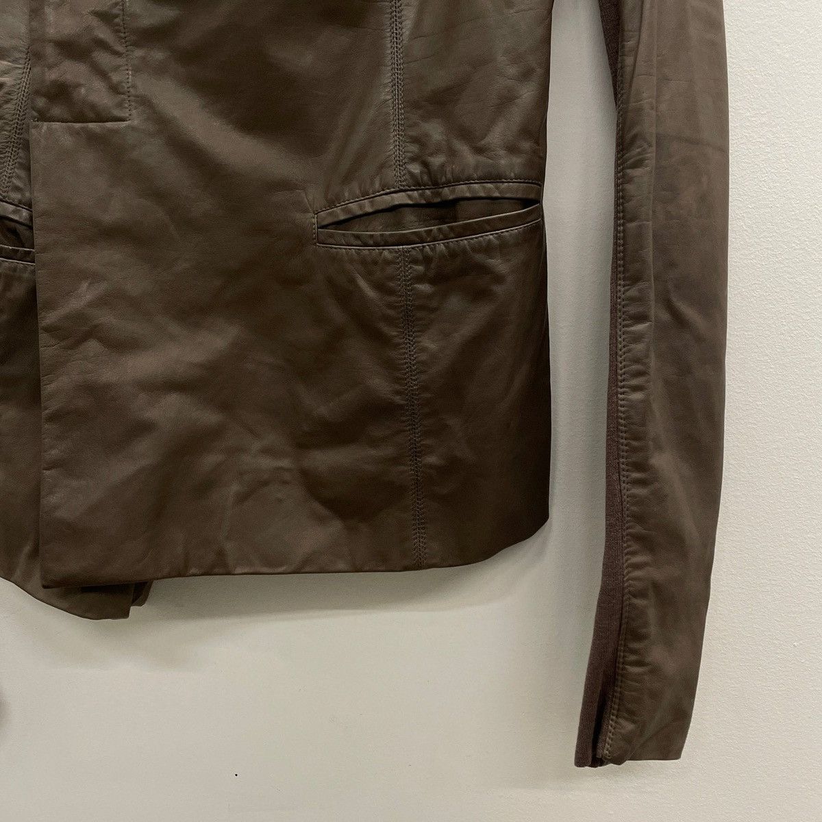 Rick Owens FW06 Rick Owens “DUSTOLATOR” Asymmetrical Biker Jacket Size XS / US 0-2 / IT 36-38 - 7 Thumbnail