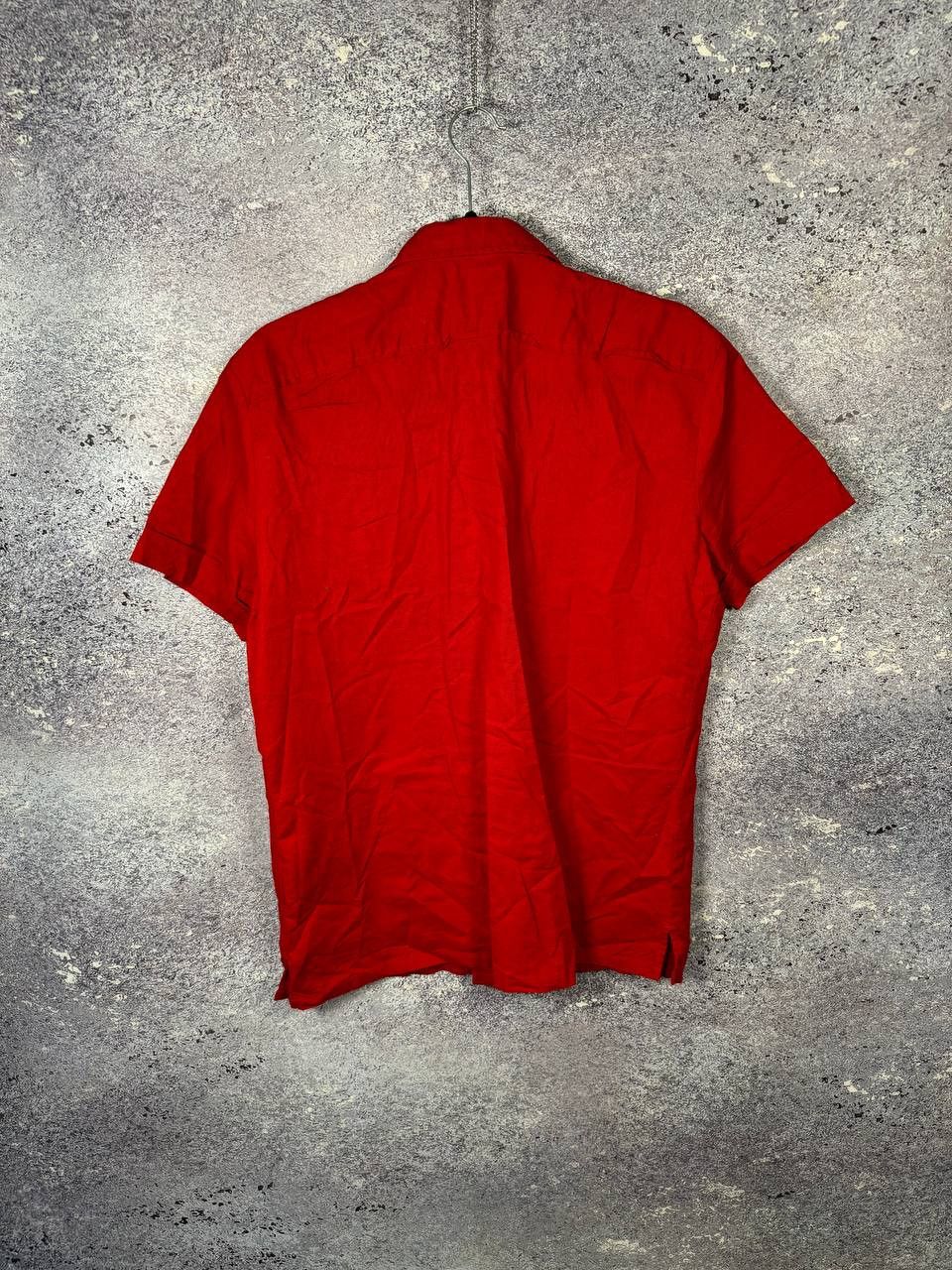 Diesel × Vintage Vintage Diesel Linen Shirt Short Sleeve Red y2k Small Size US S / EU 44-46 / 1 - 12 Thumbnail