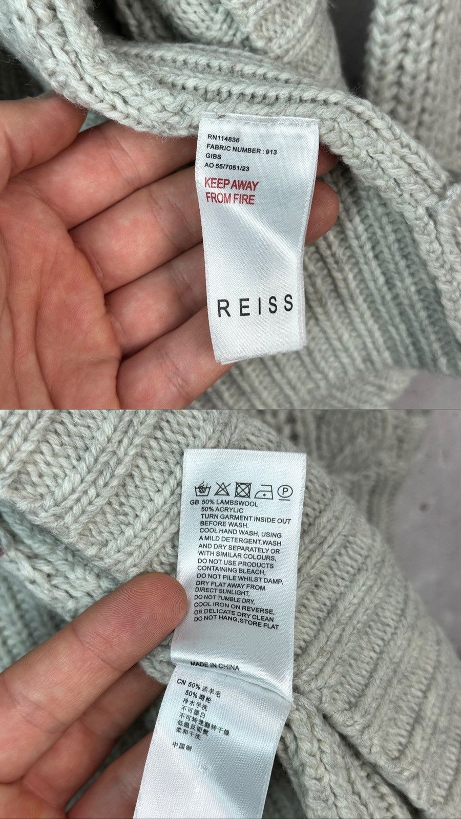 Reiss Reiss Wool Knit Long Sleeve Light Grey Cardigan Sweater Size XS / US 0-2 / IT 36-38 - 12 Thumbnail
