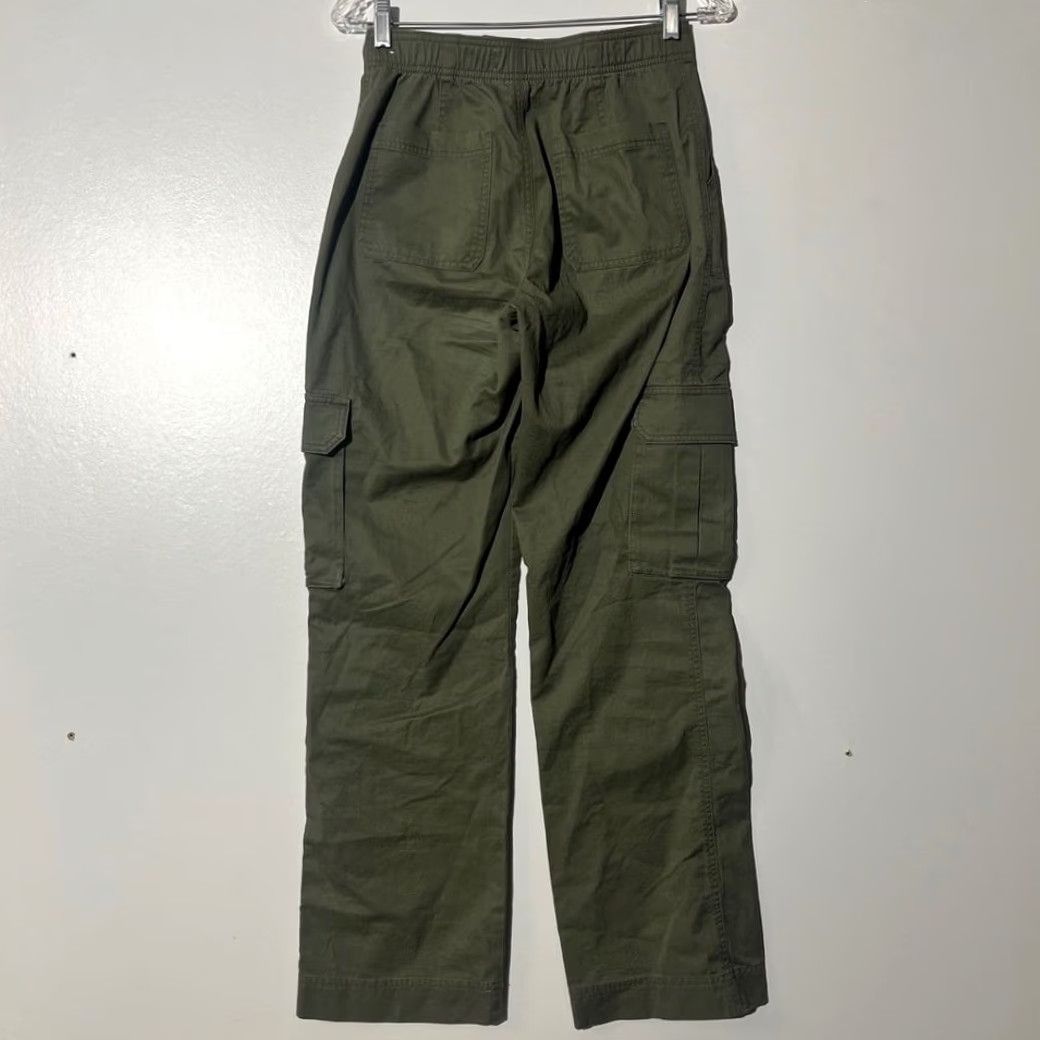 Abercrombie & Fitch Abercrombie & Fitch Curve Love Olive Green Cargo Pants Women 25 Straight 0/25 Size 42" / US 20 - 4 Thumbnail