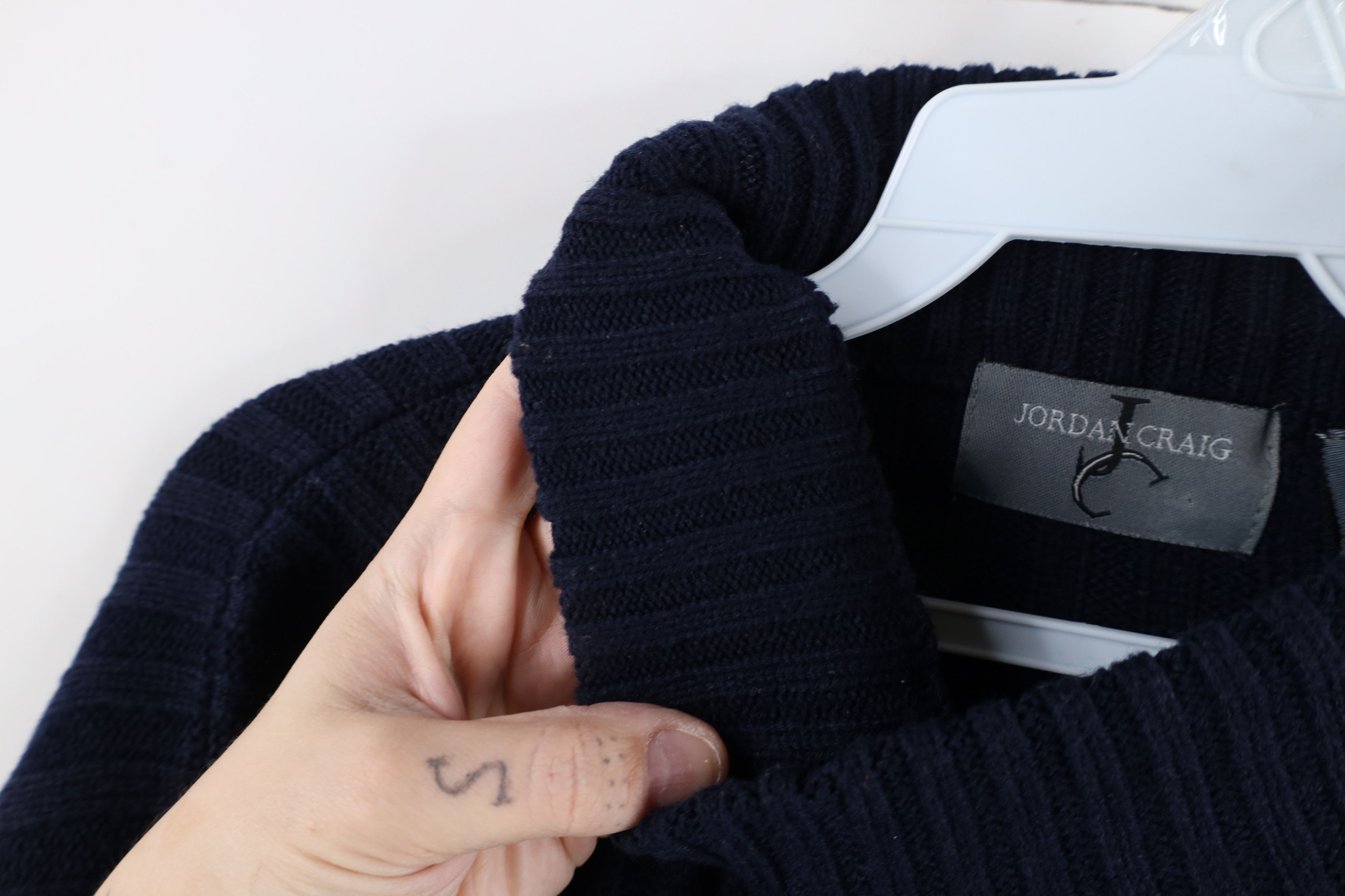 Vintage Vintage 90s Streetwear Chunky Ribbed Knit Mock Neck Sweater Size US XXL / EU 58 / 5 - 5 Thumbnail