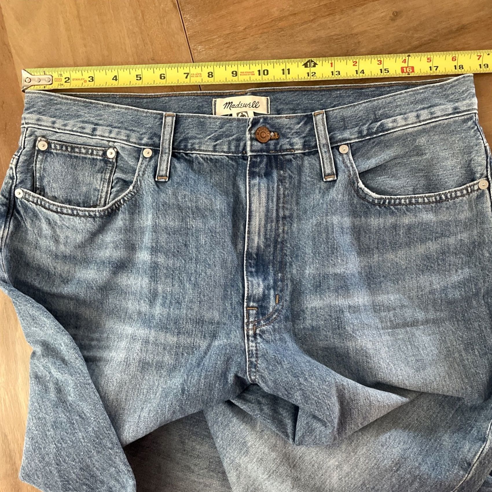 Madewell Madewell The Slouchy Boy Jeans Womens Jeans 37x29 Light Baggy Whiskered 90s Bohemian City Grunge Hip Hop Logo Retro Skater Mens Womens Girls Size 24" / US 00 / IT 34 - 6 Thumbnail