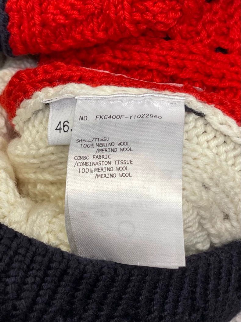 Thom Browne Thom browne Red and white color block four-striped wool kni Size US S / EU 44-46 / 1 - 6 Thumbnail