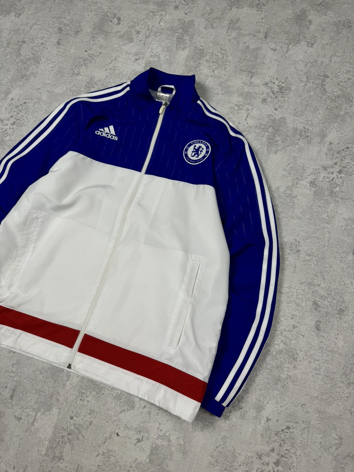 Adidas Vintage Adidas Chelsea Soccer Track Jacket Size L Size US L / EU 52-54 / 3 - 3 Thumbnail