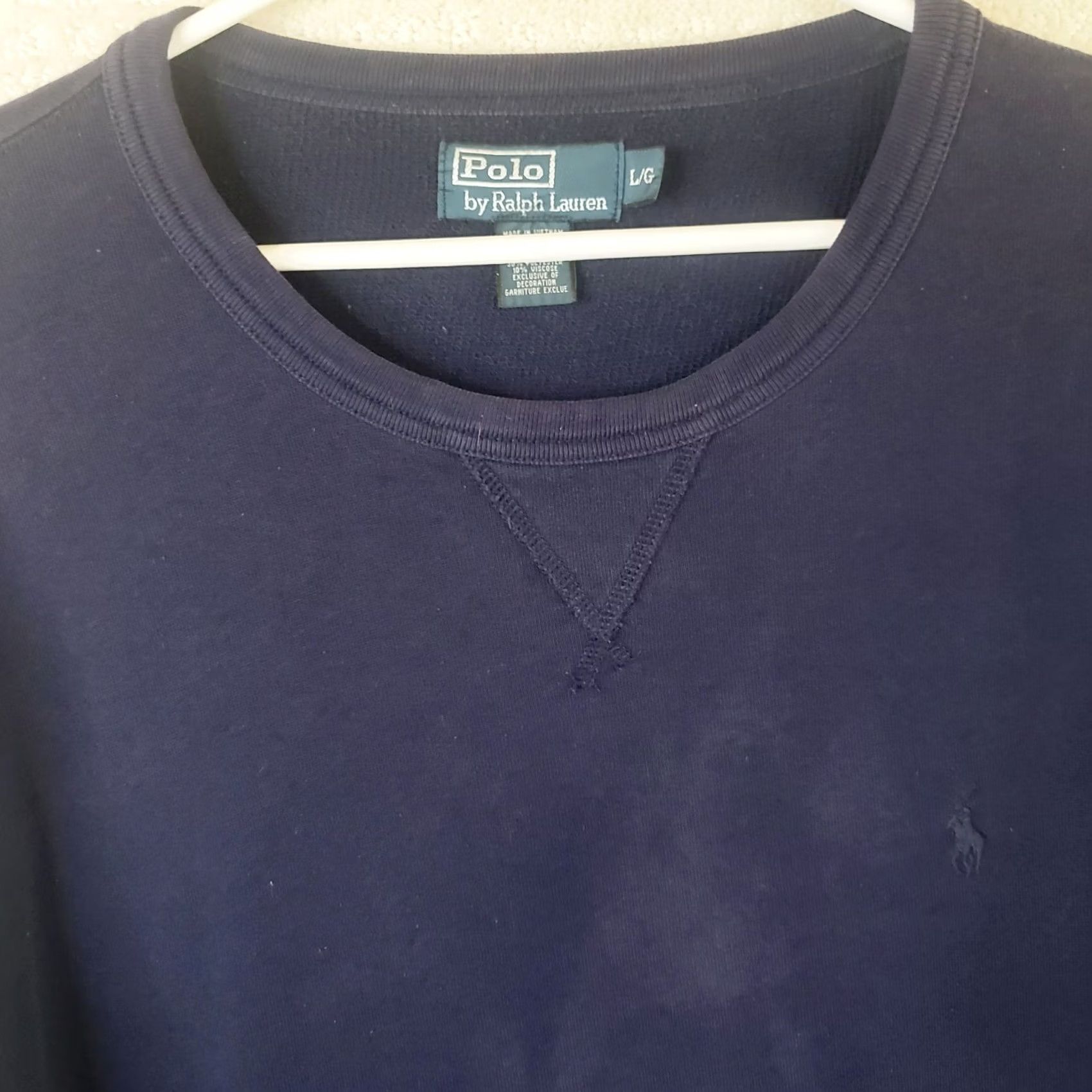 Polo Ralph Lauren Polo Ralph Lauren Sweatshirt Mens L Navy Blue Cotton Poly Pony Logo Super Comfy Size US L / EU 52-54 / 3 - 3 Thumbnail