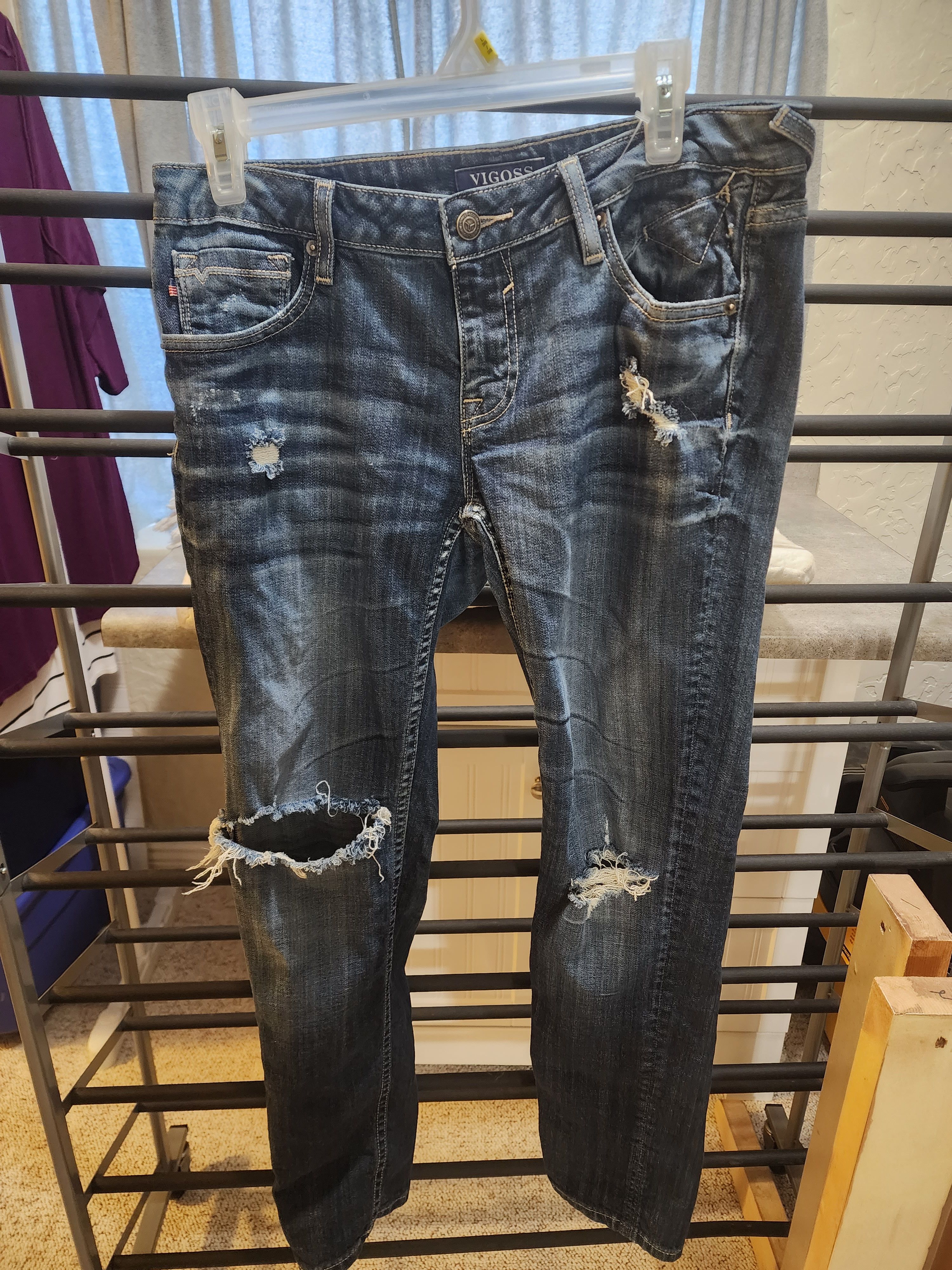 Other Vigoss Women's Distressed Blue Denim Jeans Size 29" - 1 Thumbnail