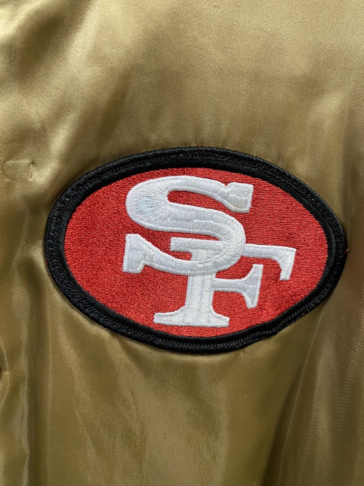 NFL 90’s Vintage San Francisco 49ers Gold Satin Jacket Large Size US L / EU 52-54 / 3 - 6 Thumbnail