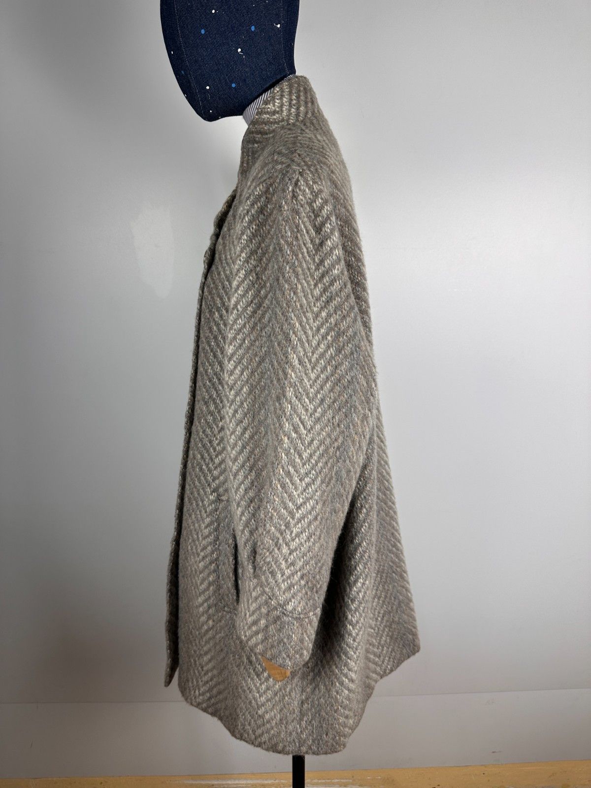 Other Vintage Llama Coat Herringbone Heavy Mohair Coat Size 46 Size M / US 6-8 / IT 42-44 - 5 Thumbnail
