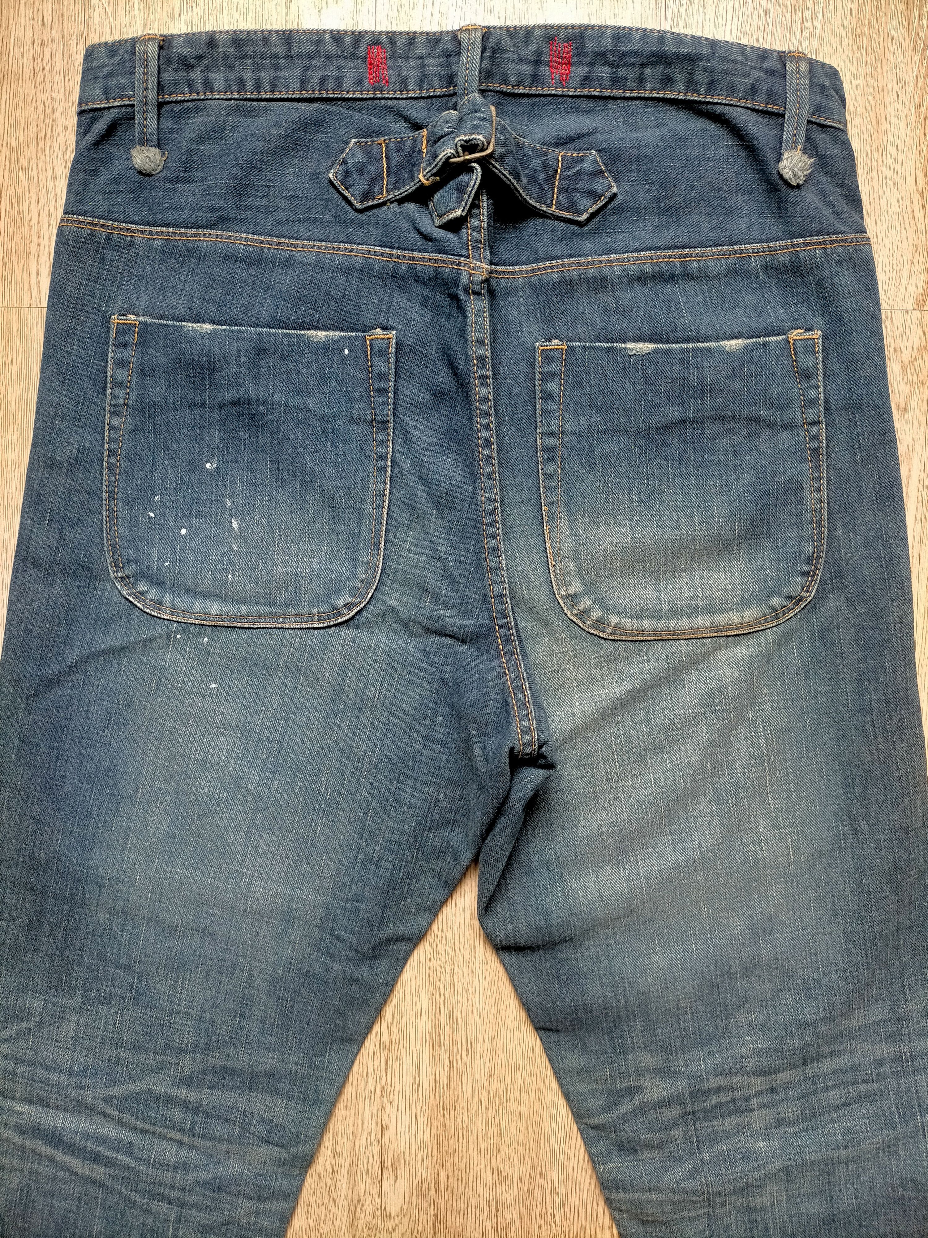 Hysteric Glamour Japanese Patchwork buckle back denim pants Size US 32 / EU 48 - 6 Thumbnail