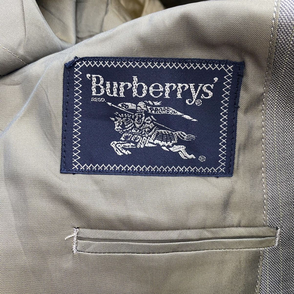 Burberry × Vintage Vintage BURBERRYS London Hickory Stripes Grey Blazer Coat Size US M / EU 48-50 / 2 - 5 Thumbnail
