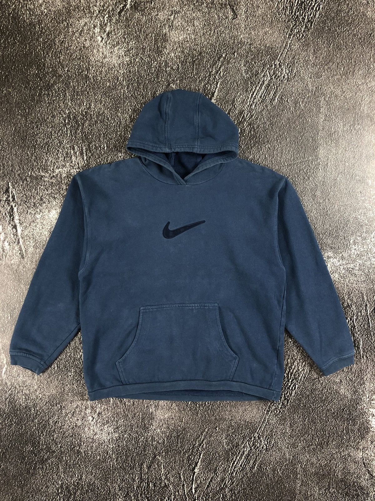 Nike vintage blue hoodie big logo