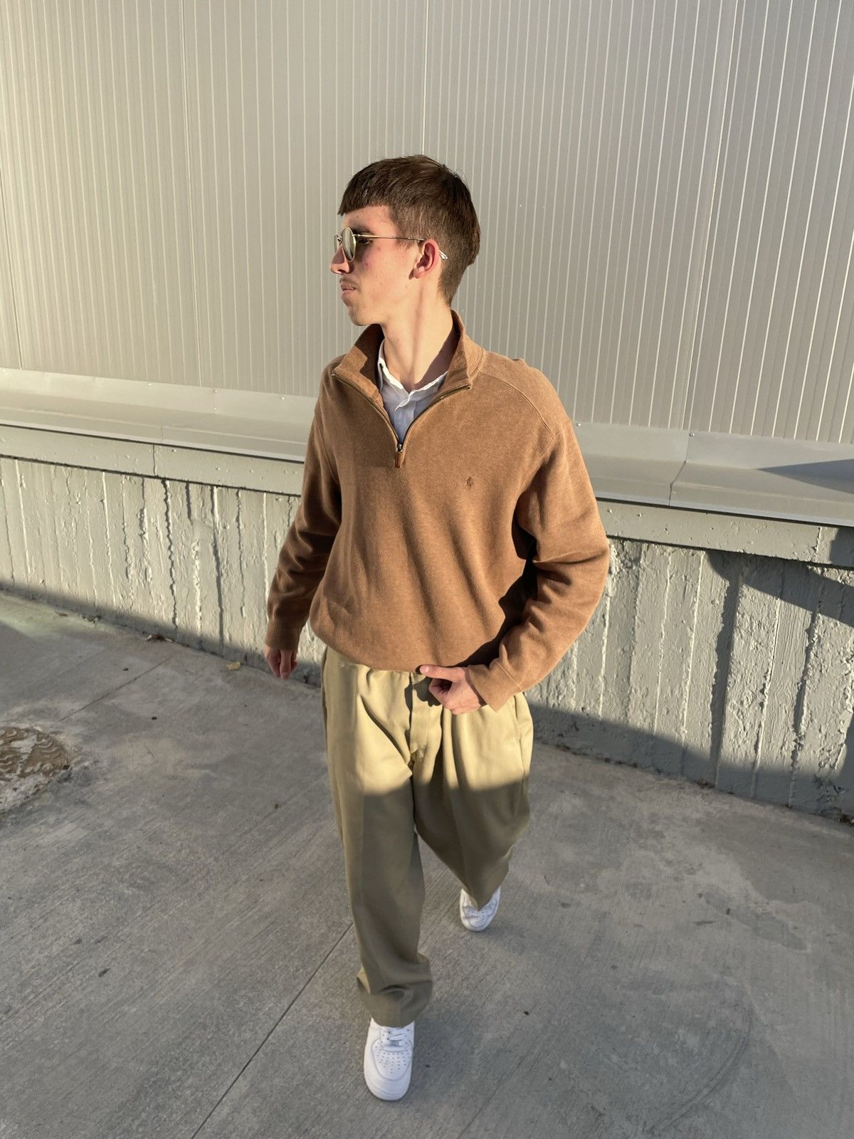 Ralph Lauren × Vintage Vintage Ralph Lauren 1/4 zip sweater old money Size US XL / EU 56 / 4 - 1 Thumbnail