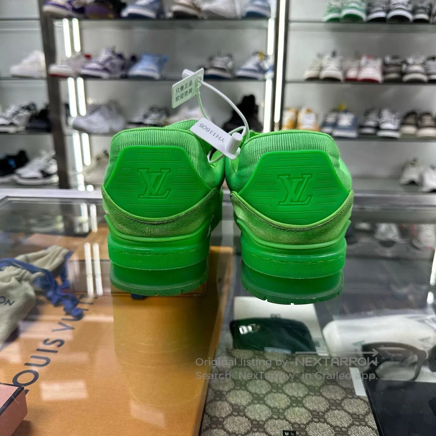 Louis Vuitton lv trainer bright green sneakers size uk5.5. Size US 6.5 / EU 39-40 - 6 Thumbnail