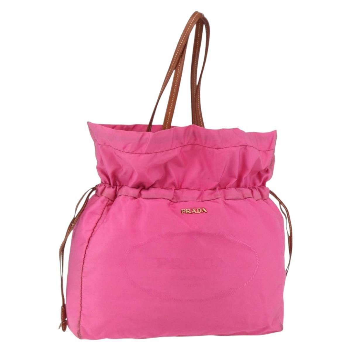 Prada Prada Logo Drawstring Tote Tessuto Size ONE SIZE - 1 Thumbnail