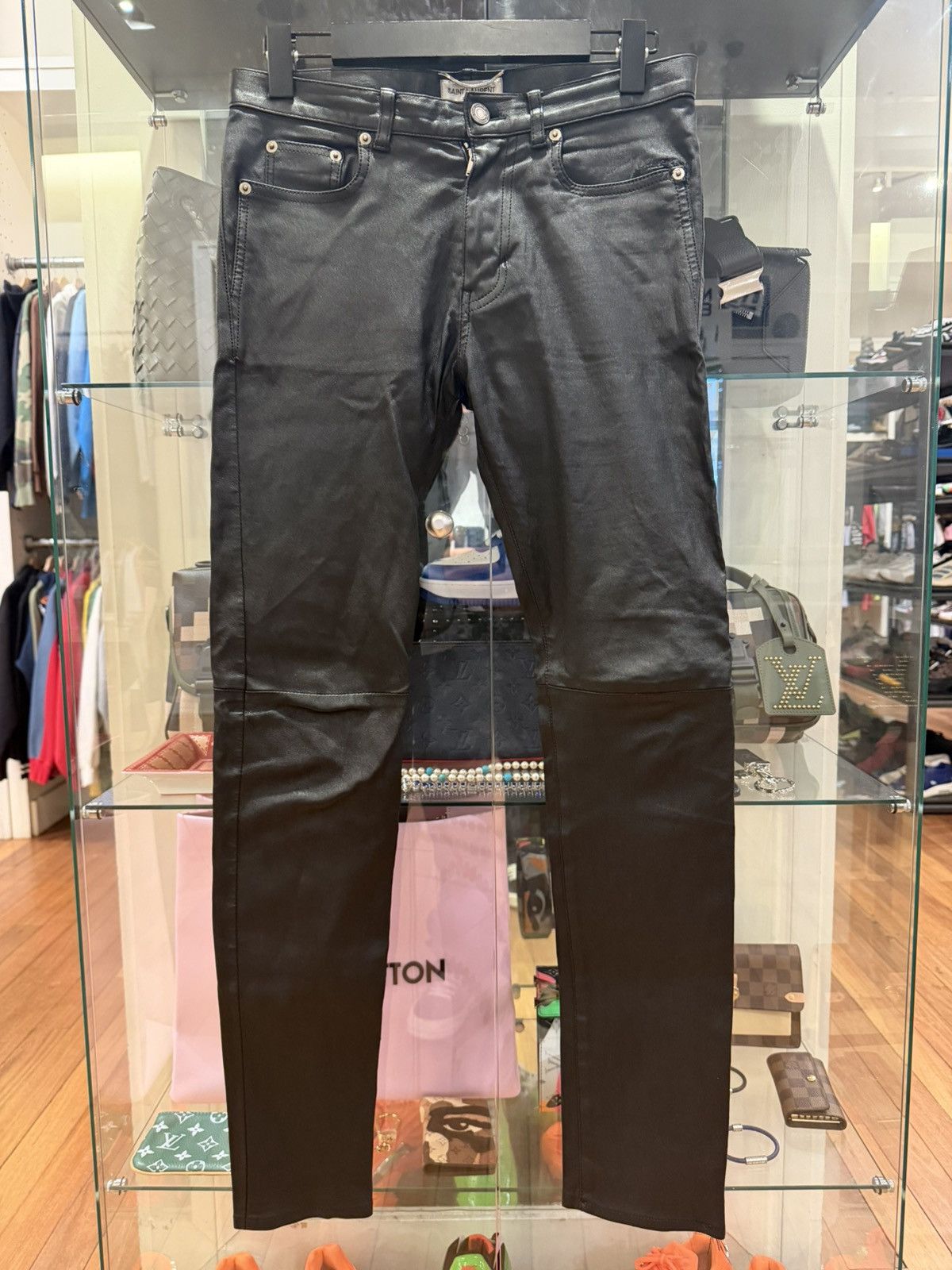 Saint Laurent Paris Saint Laurent Leather Pants Size US 28 / EU 44 - 1 Thumbnail
