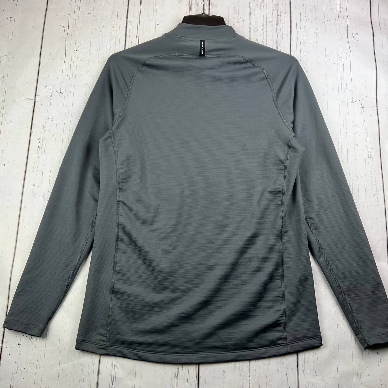 Nike Nike Pro Dri-Fit Large Slim Fit Shirt Mock Neck Gray Men Size US L / EU 52-54 / 3 - 2 Thumbnail