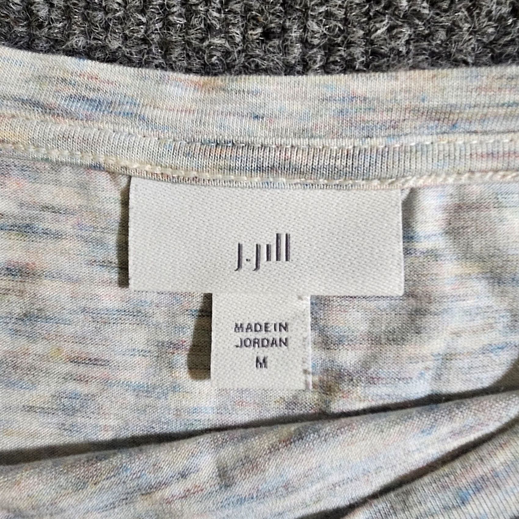 J. Jill J. Jill Shirt Womens Medium Gray Blue 3/4 Sleeve Shirred Back Stretch Casual Top Woman Shirt Basic Size M / US 6-8 / IT 42-44 - 4 Thumbnail