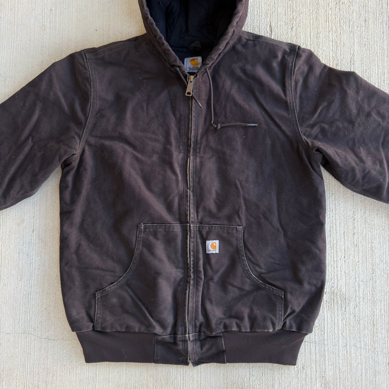 Carhartt × Vintage Carhartt WOMENS WJ130 DKB brown hooded work wear jacket Size US M / EU 48-50 / 2 - 2 Thumbnail