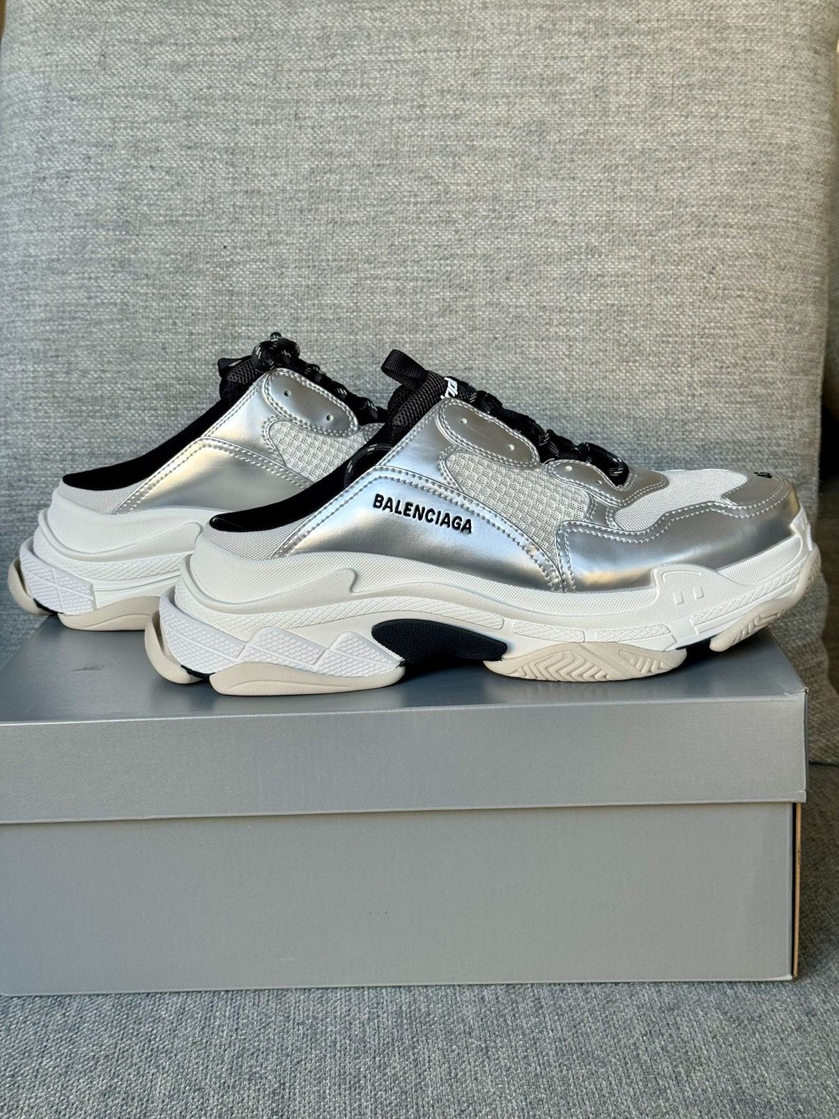 Balenciaga BALENCIAGA TRIPLE S MULE Size US 12 / EU 45 - 1 Thumbnail