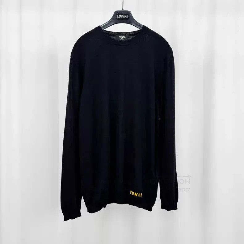 Fendi Fendi Embroidered Letter Little Monster Wool Knit Sweater Size US L / EU 52-54 / 3 - 1 Thumbnail
